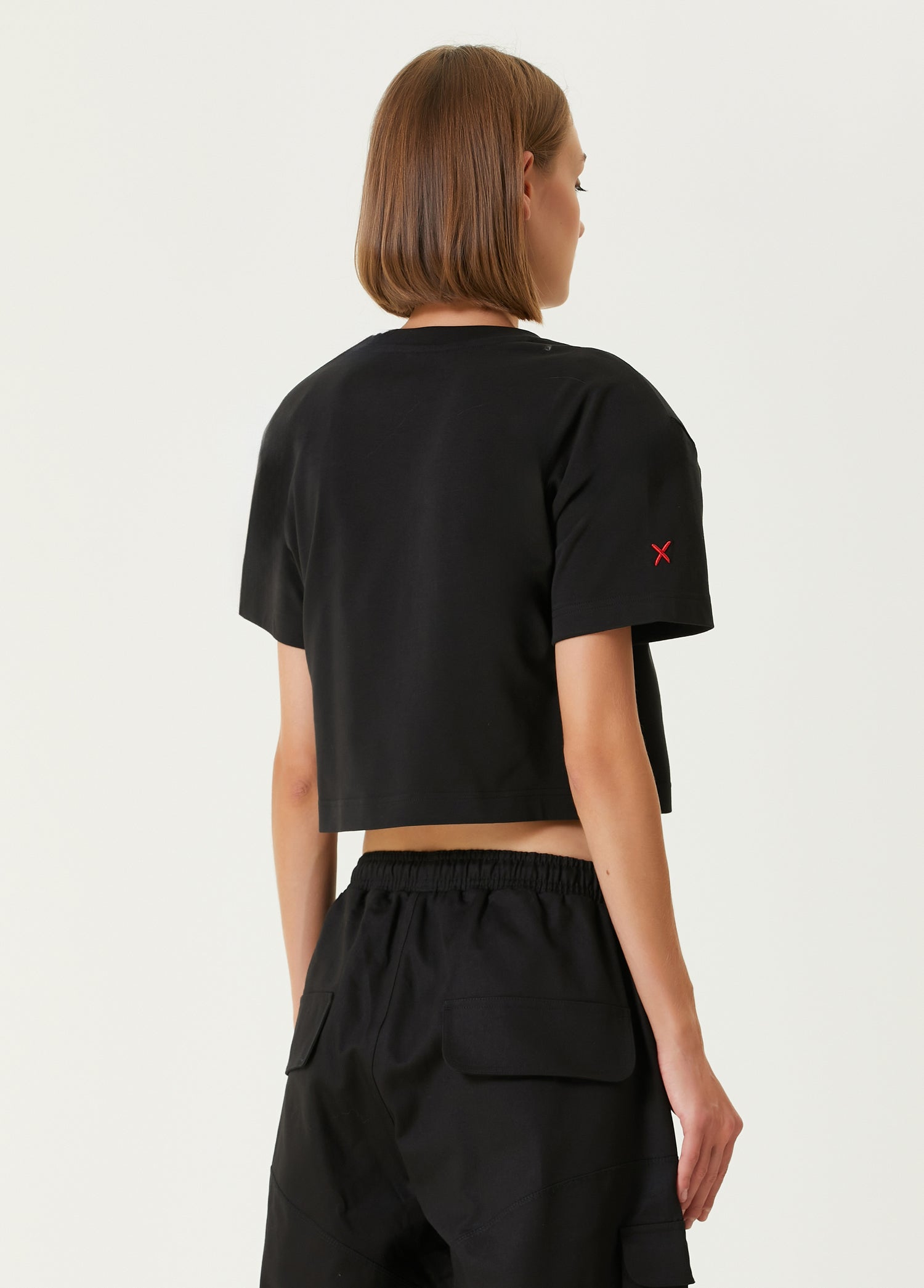 COTTON YOUR *ITCH SHOULDER PADDED T-SHIRT - JET BLACK