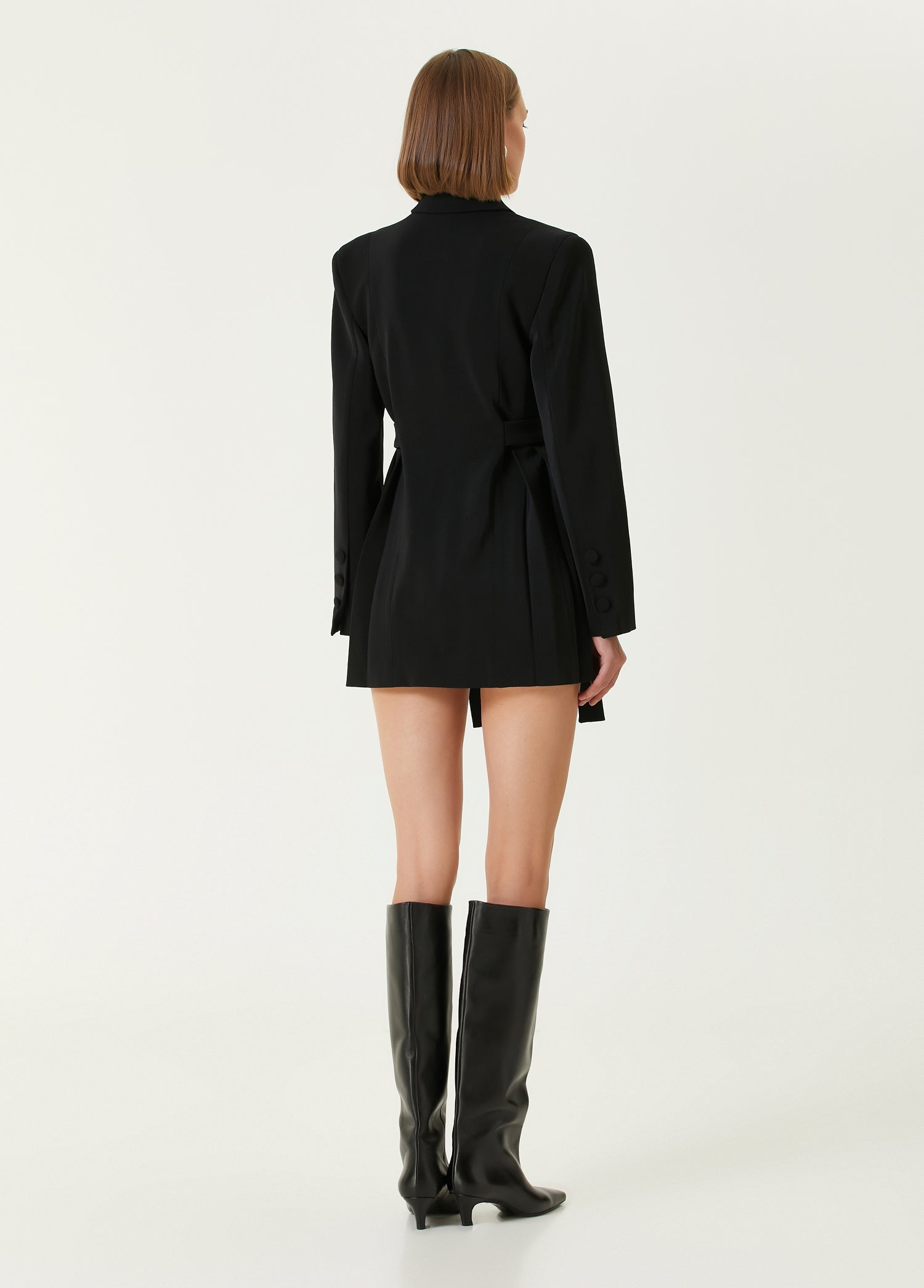 WOOL BLEND YOUR *ITCH JACKET DRESS - JET BLACK