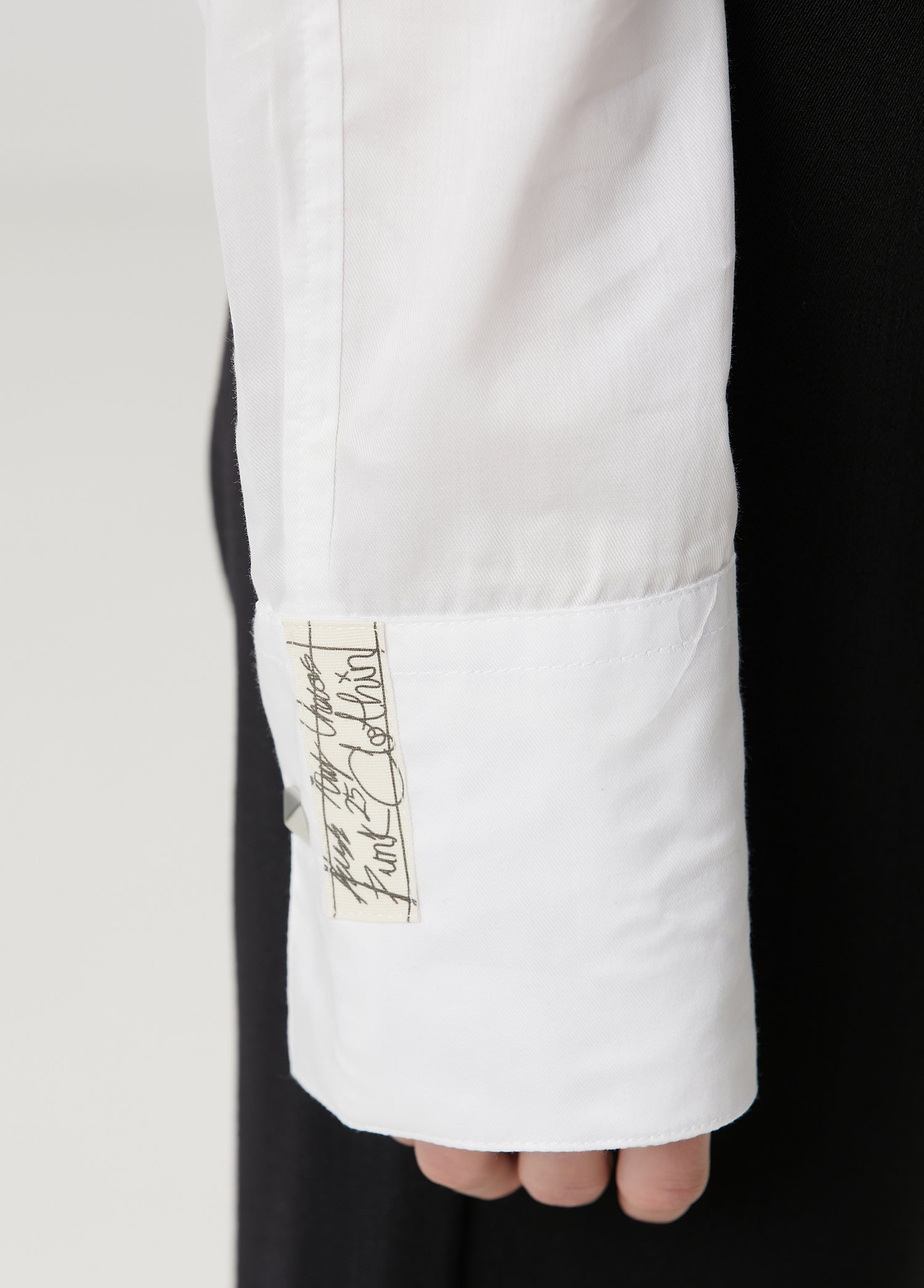 PURE COTTON CROP SHIRT - WHITE