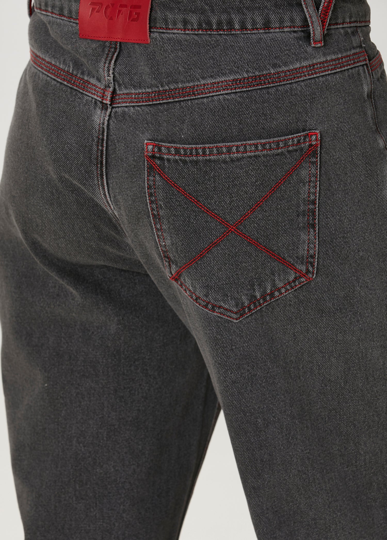 PURE COTTON REGULAR FIT DENIM PANT - BLACK