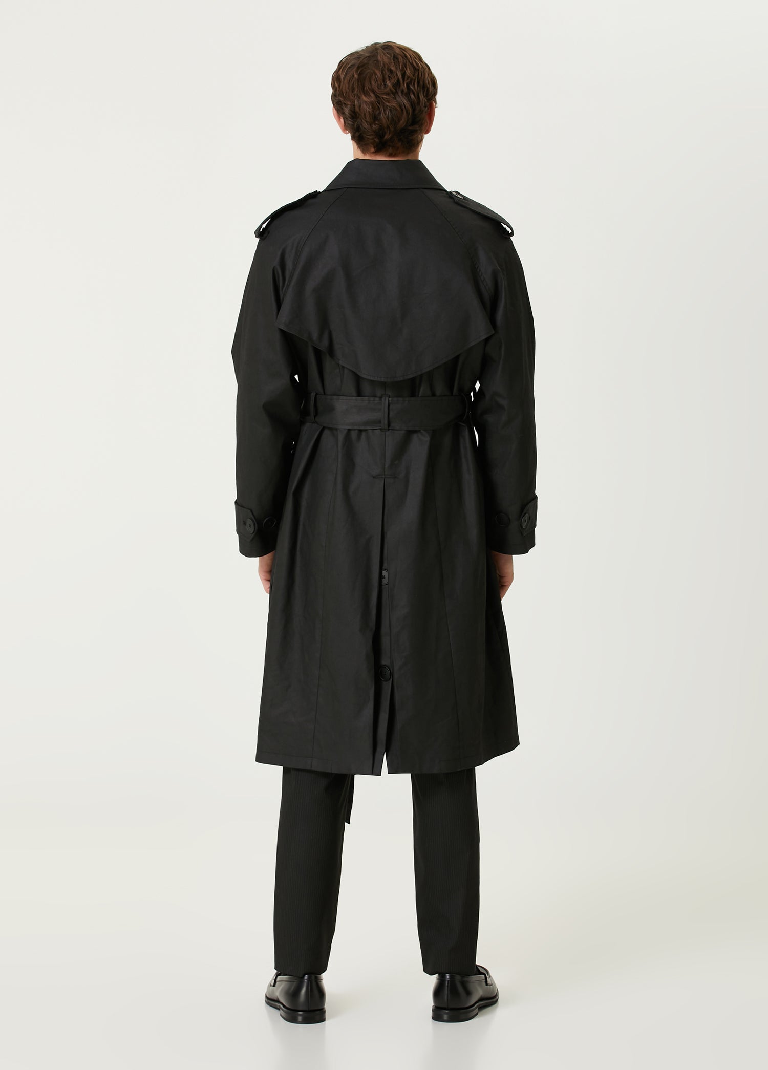 YOUR *ITCH WATERPROOF MEN TRENCHCOAT - BLACK