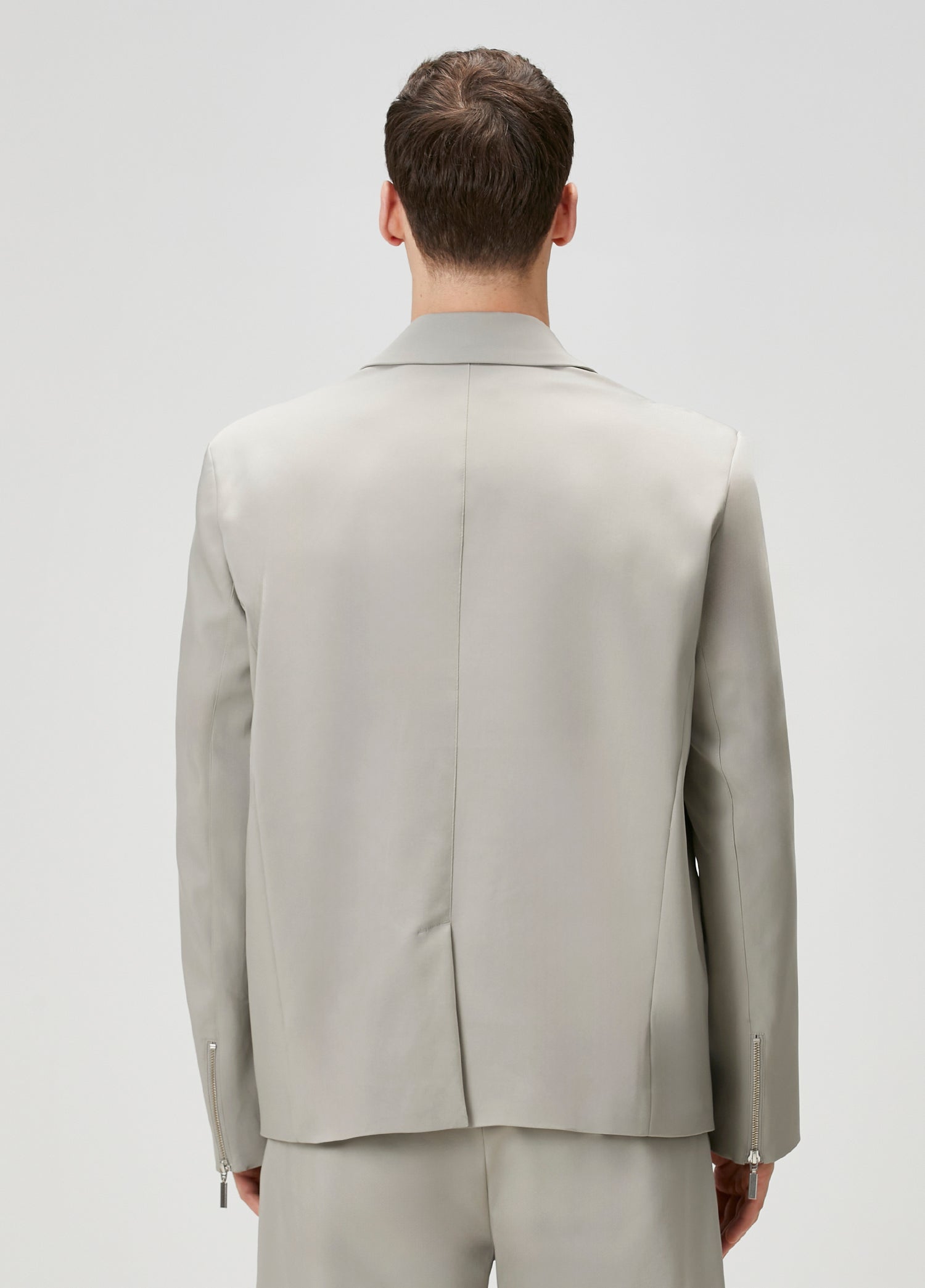 COTTON ZIP DETAIL WOVEN BLAZER