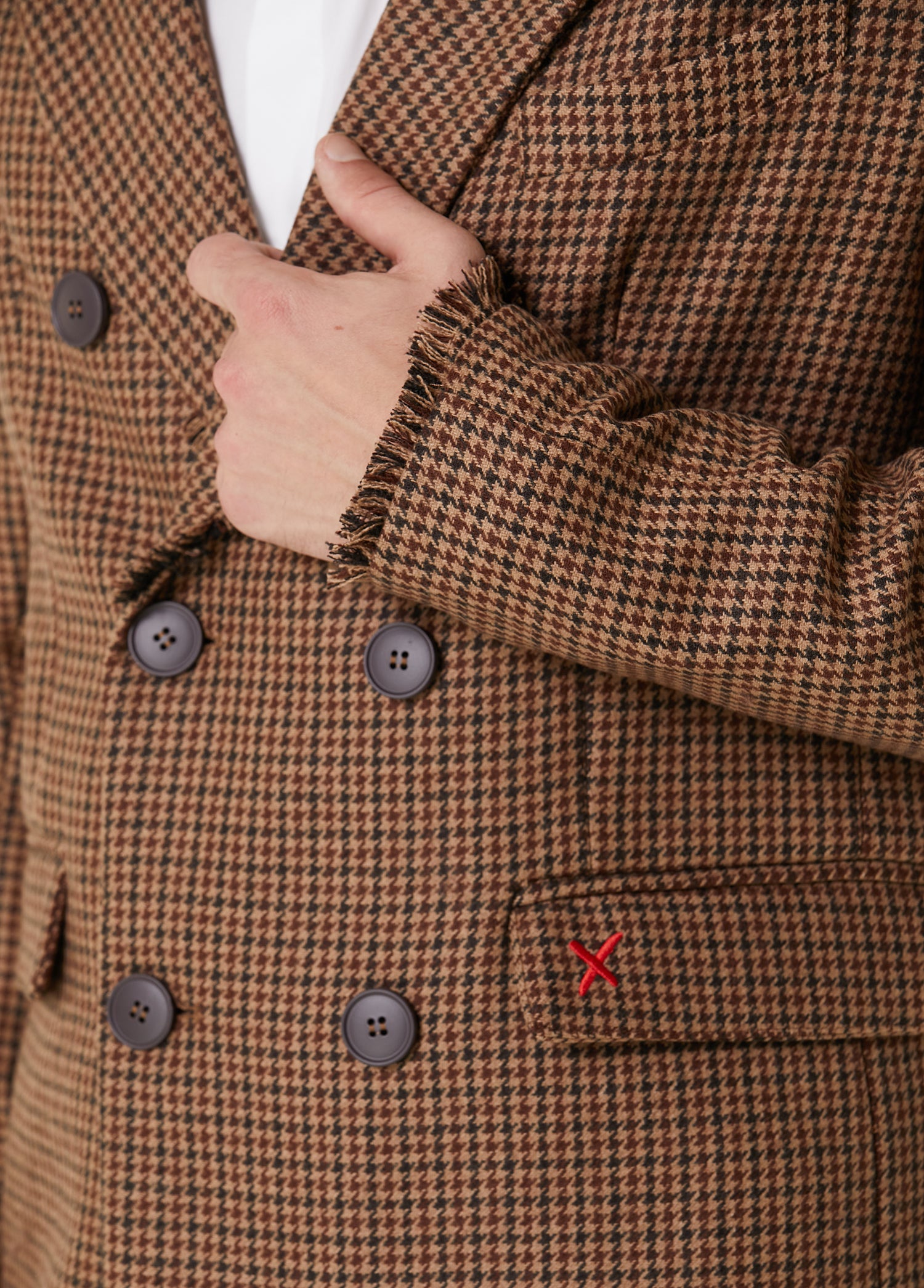 Wool & Cashmere Blend Double Breasted Men Blazer