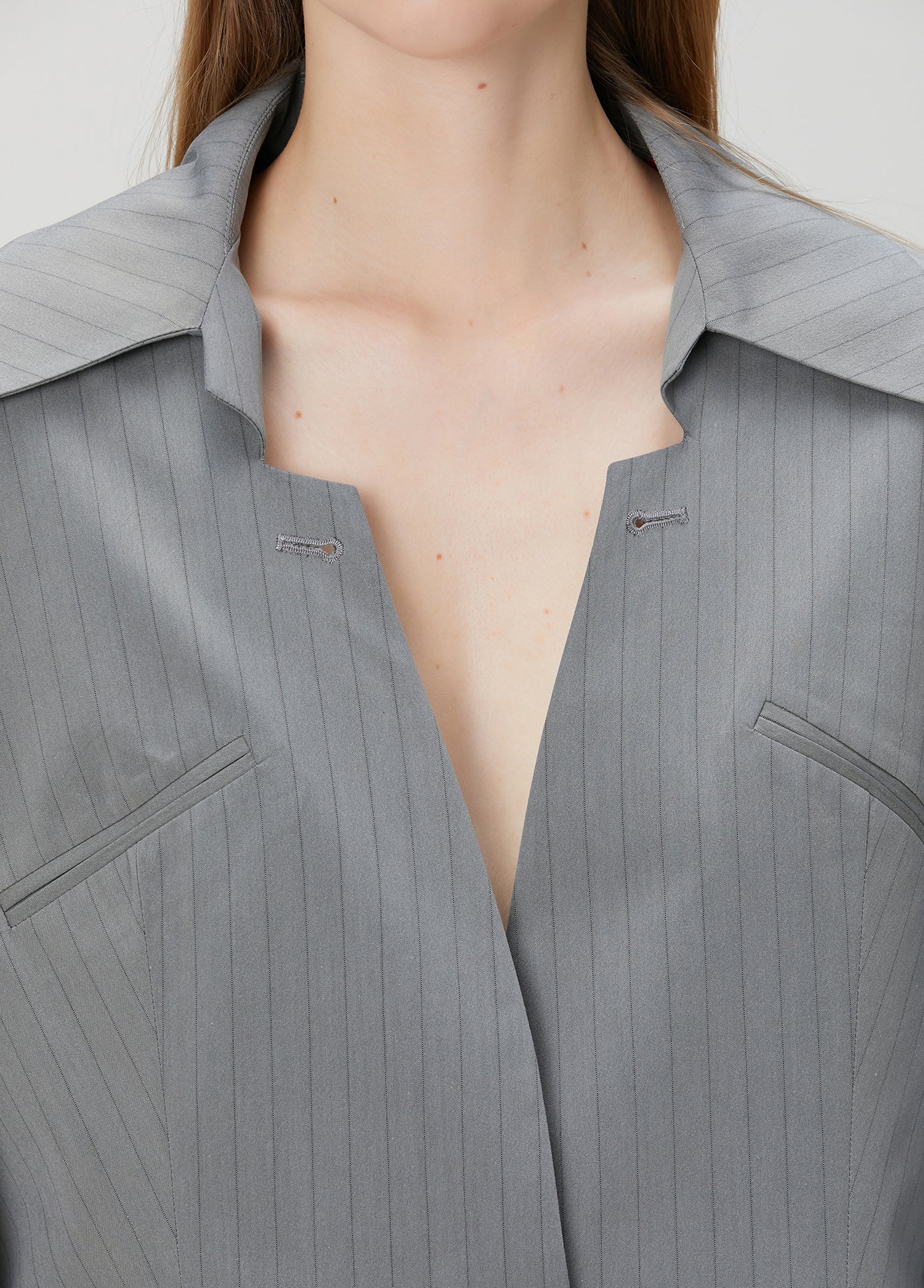 COTTON WOVEN JACKET - GRAY