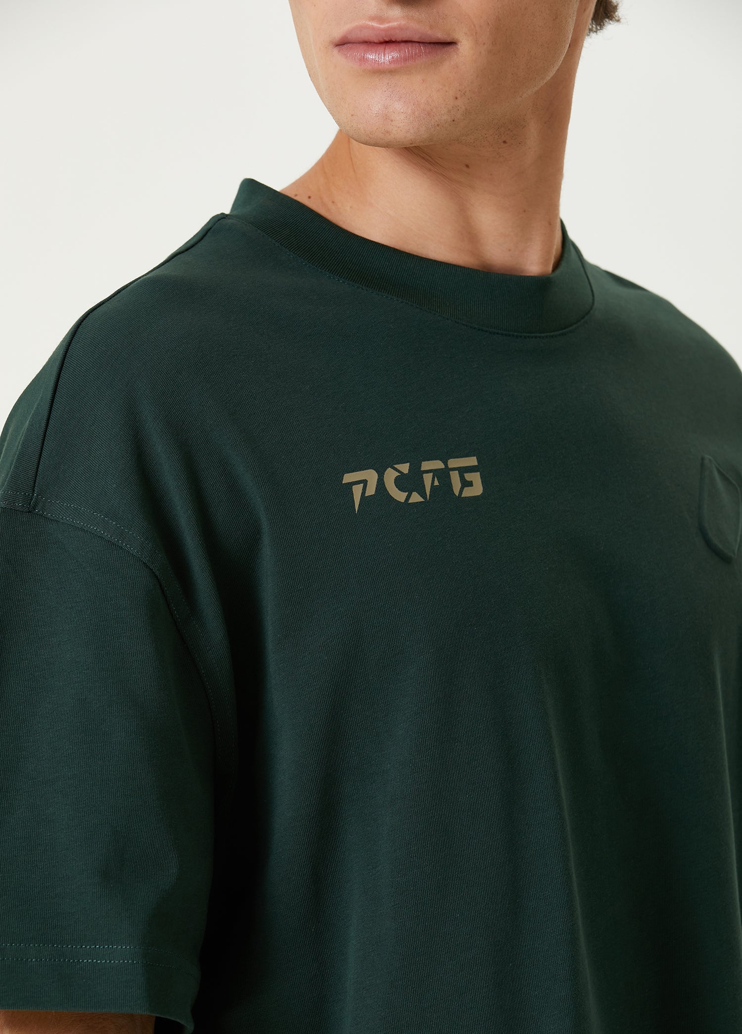 Oversized Tee With Emboss Detail - Pine Groove