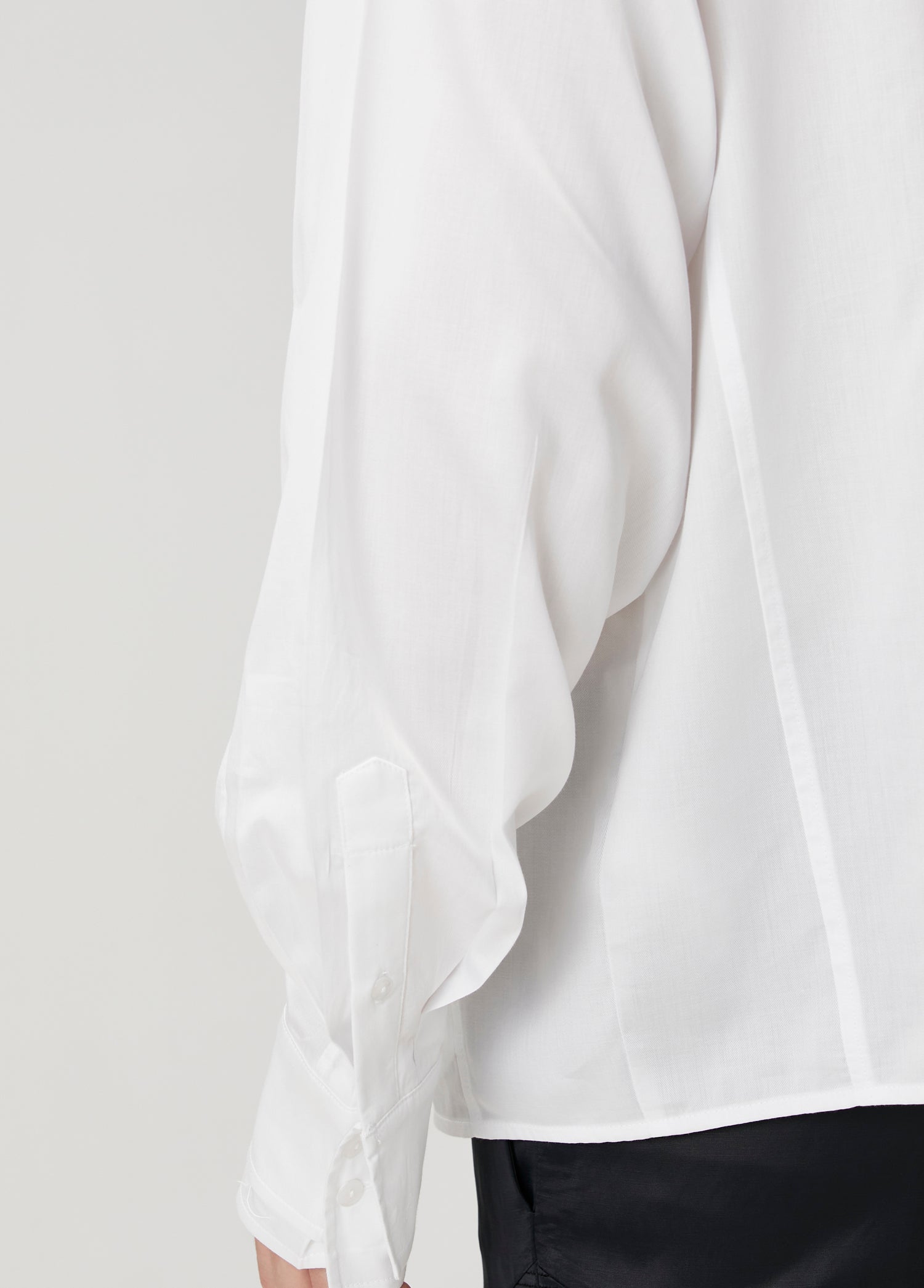 PURE COTTON WOVEN SHIRT WITH DOUBLE CUFF