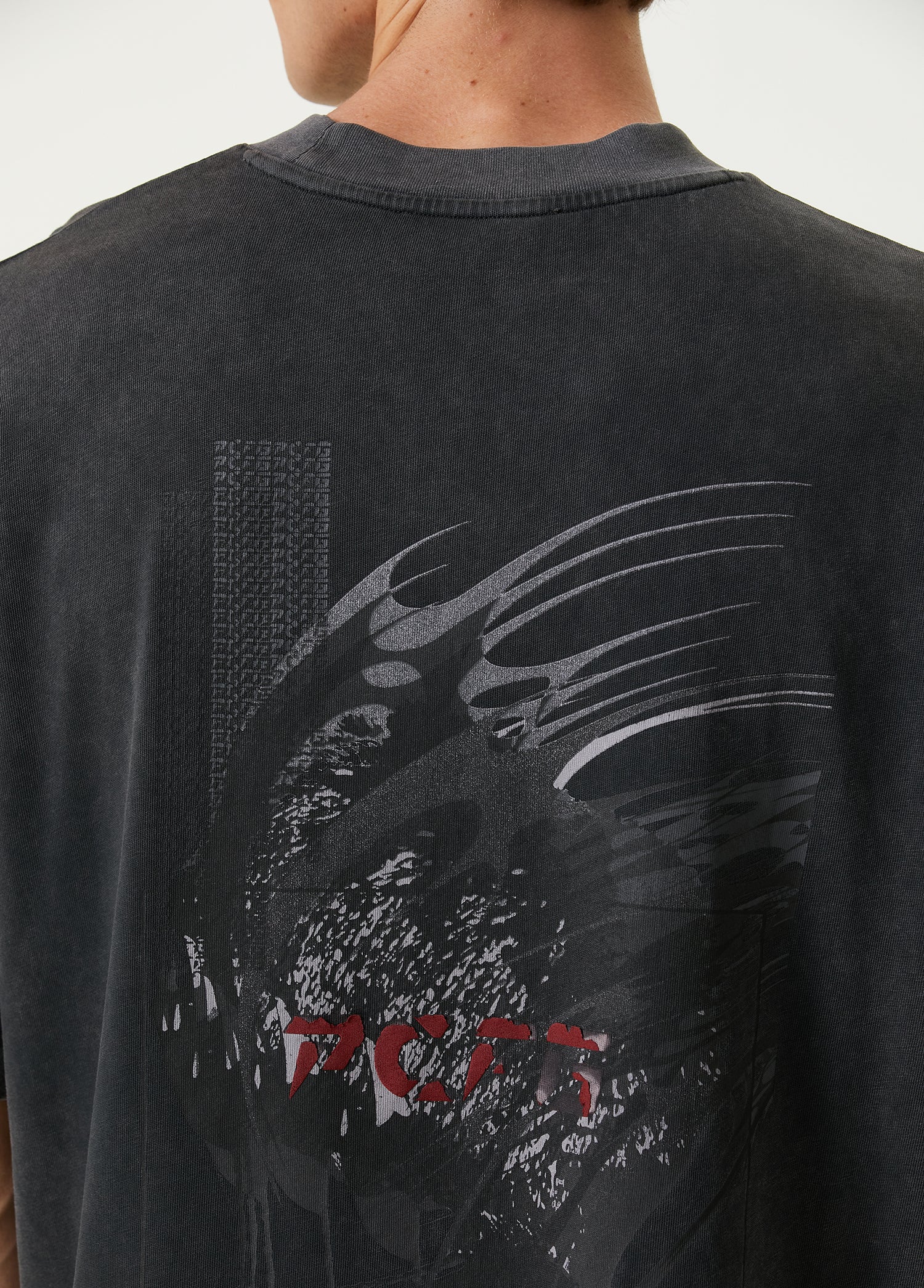 COTTON YOUR *ITCH ACID WASHED TSHIRT - JET BLACK
