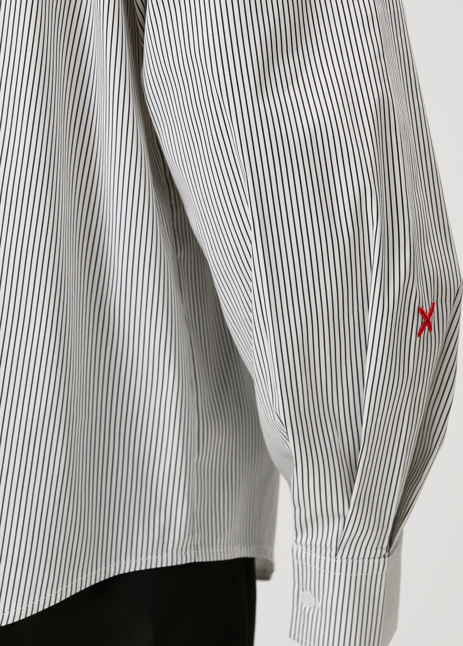 COTTON BLEND STRIPED WOVEN SHIRT