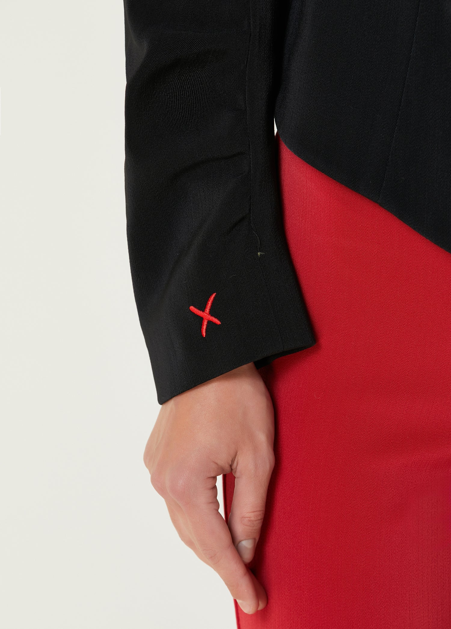 WOOL BLEND YOUR *ITCH FITTED BLAZER JACKET - JET BLACK