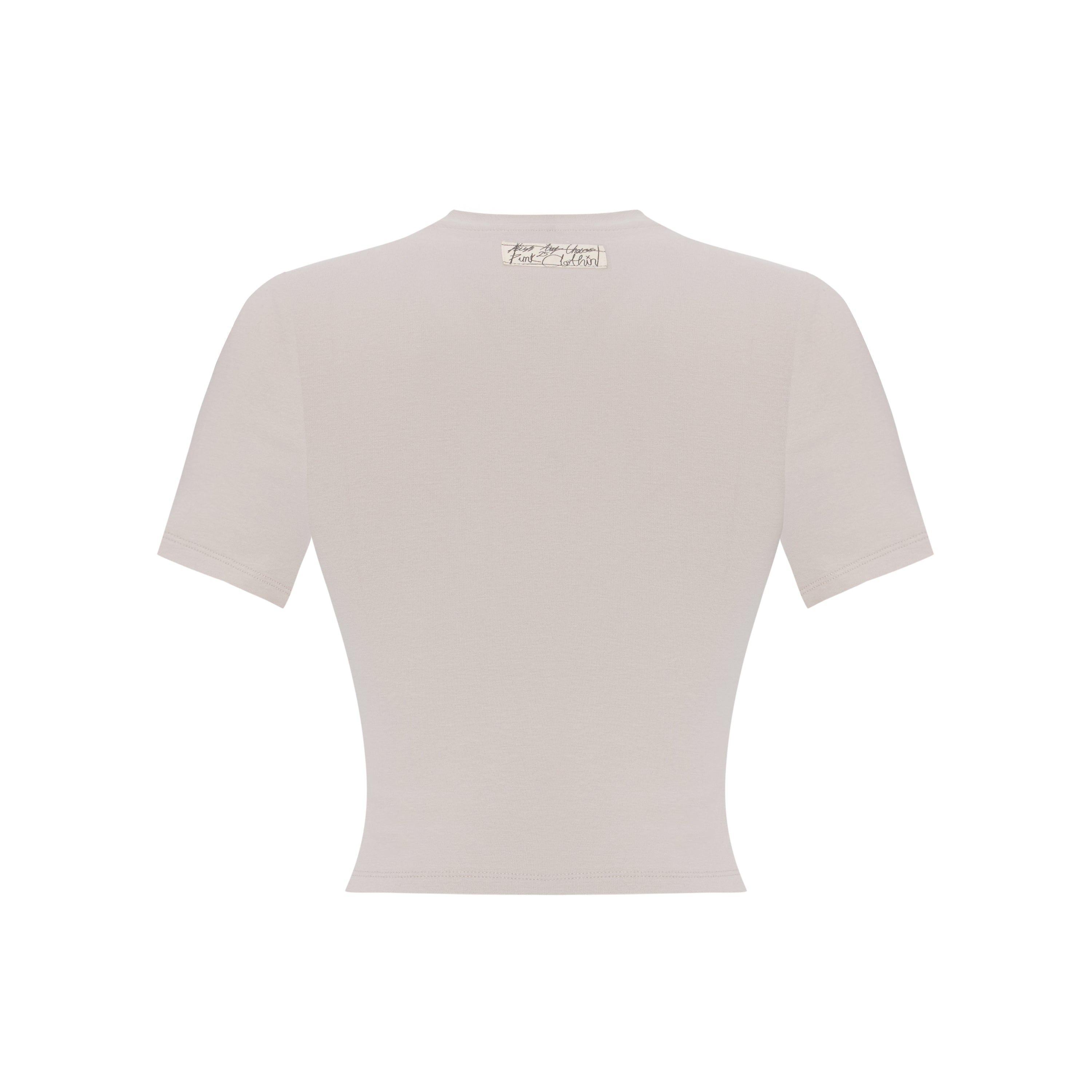 COTTON SLIM FIT CROP TEE