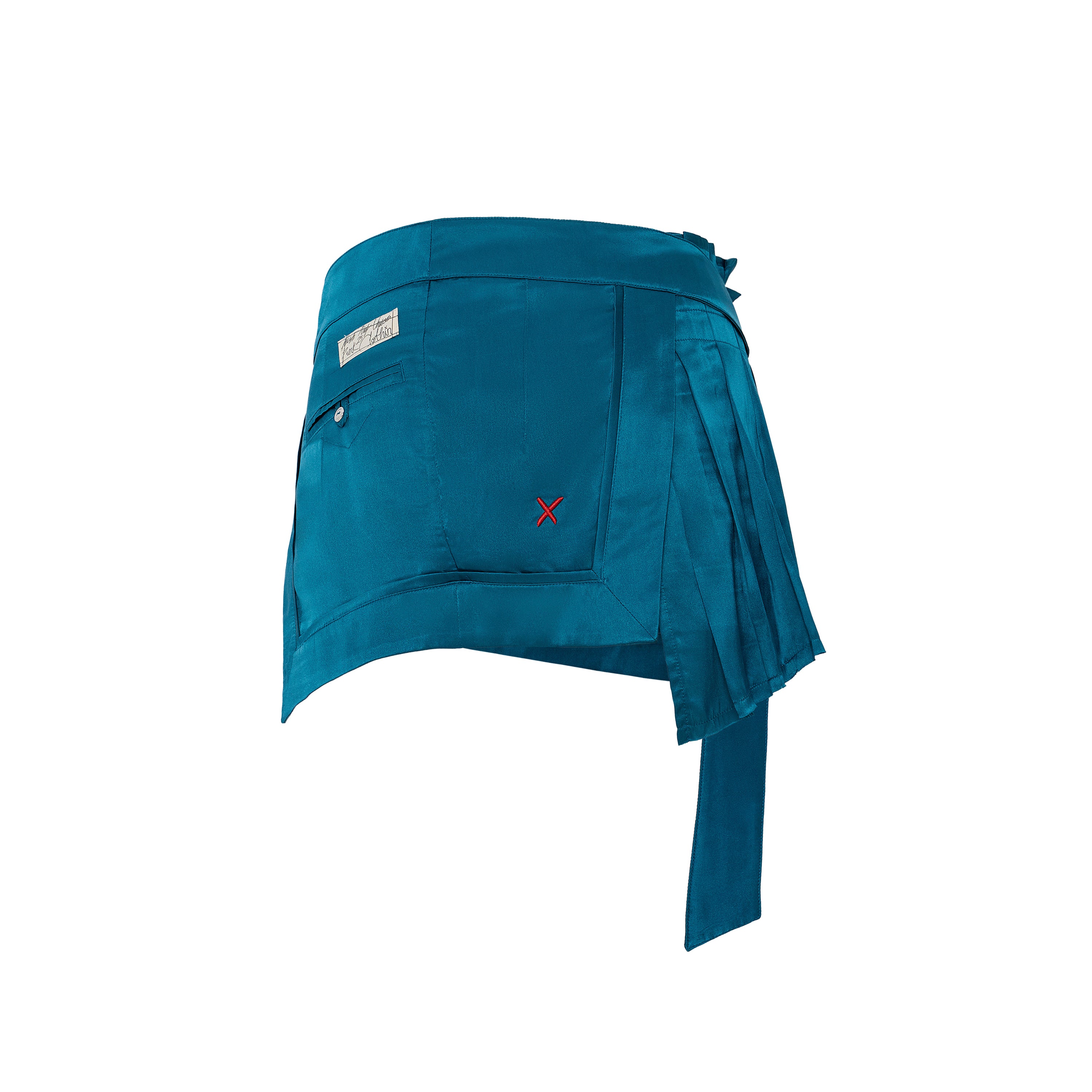 PURE SILK SUPER MINI SKIRT - MOROCCAN BLUE