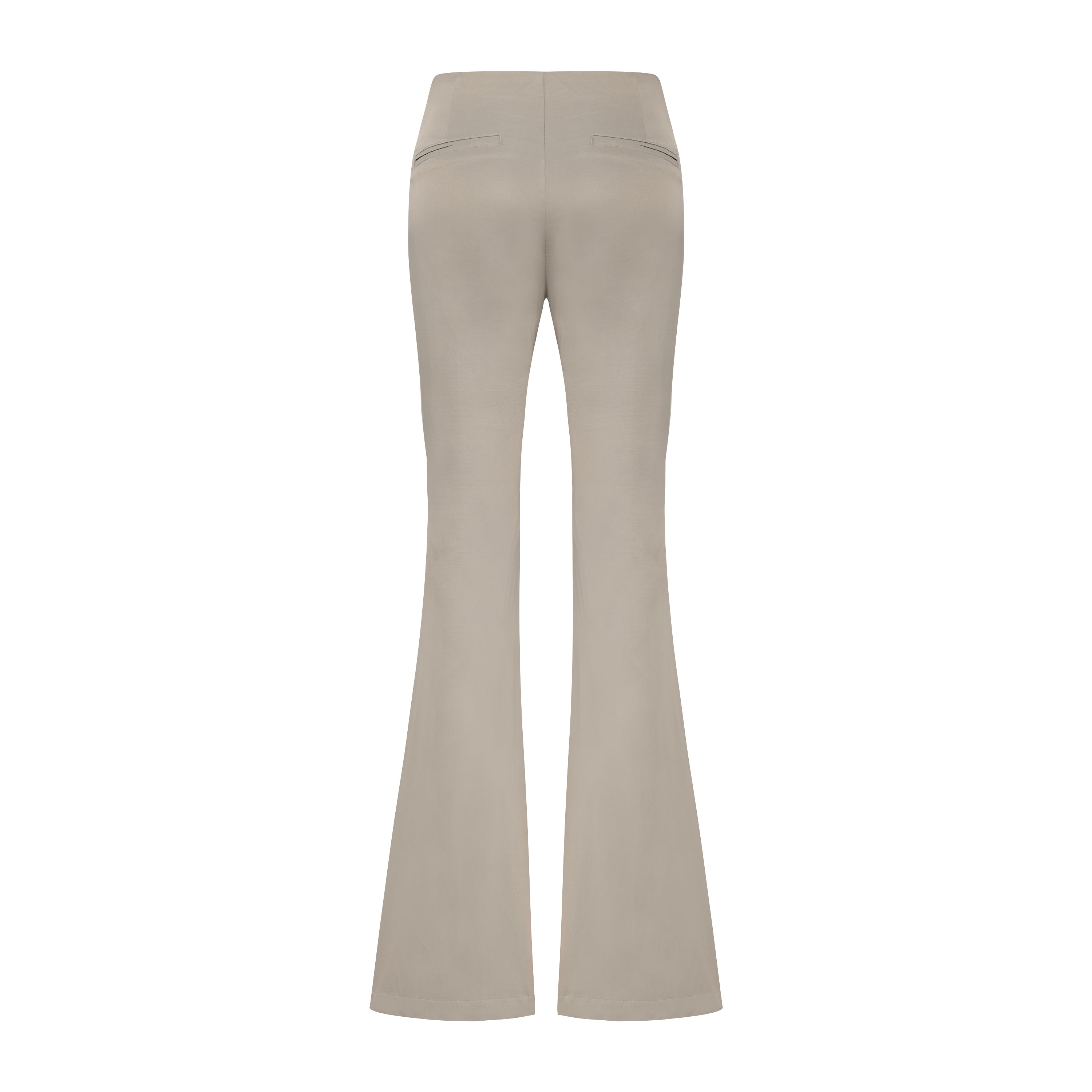 LINEN BLEND SHINY WOVEN PANT - MOON ROCK
