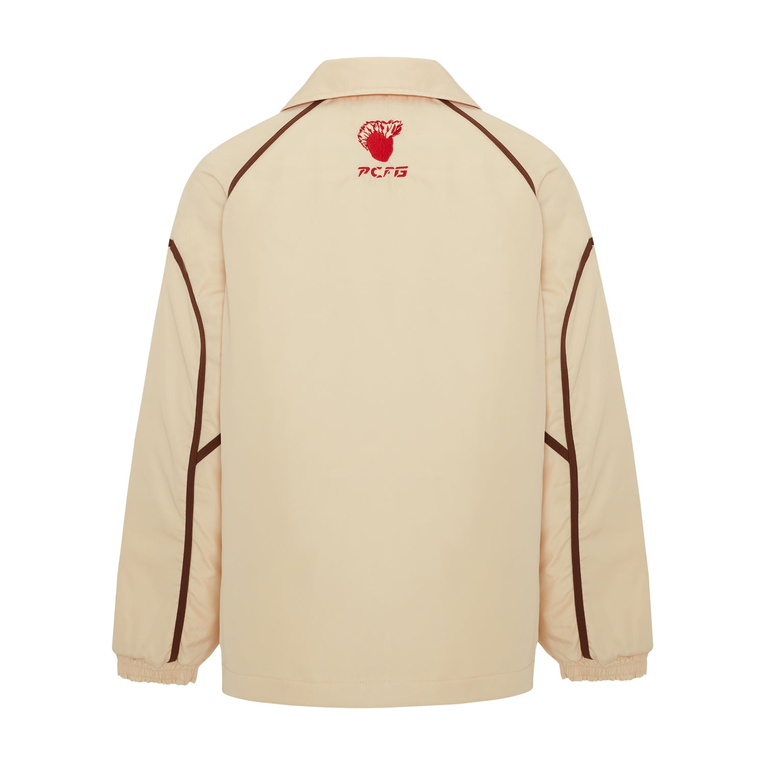 Oversized Contrast Tape Puffer Coat