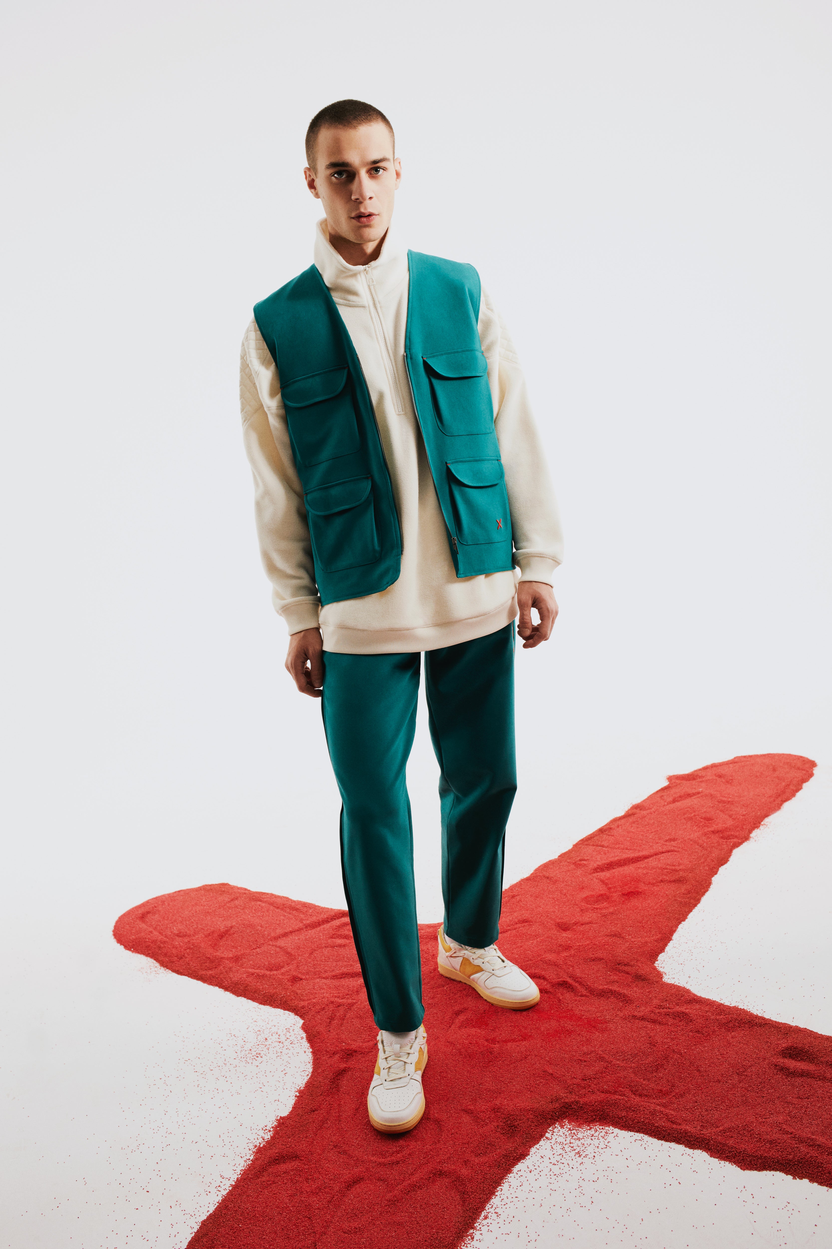 Cotton Woven Track Vest Men