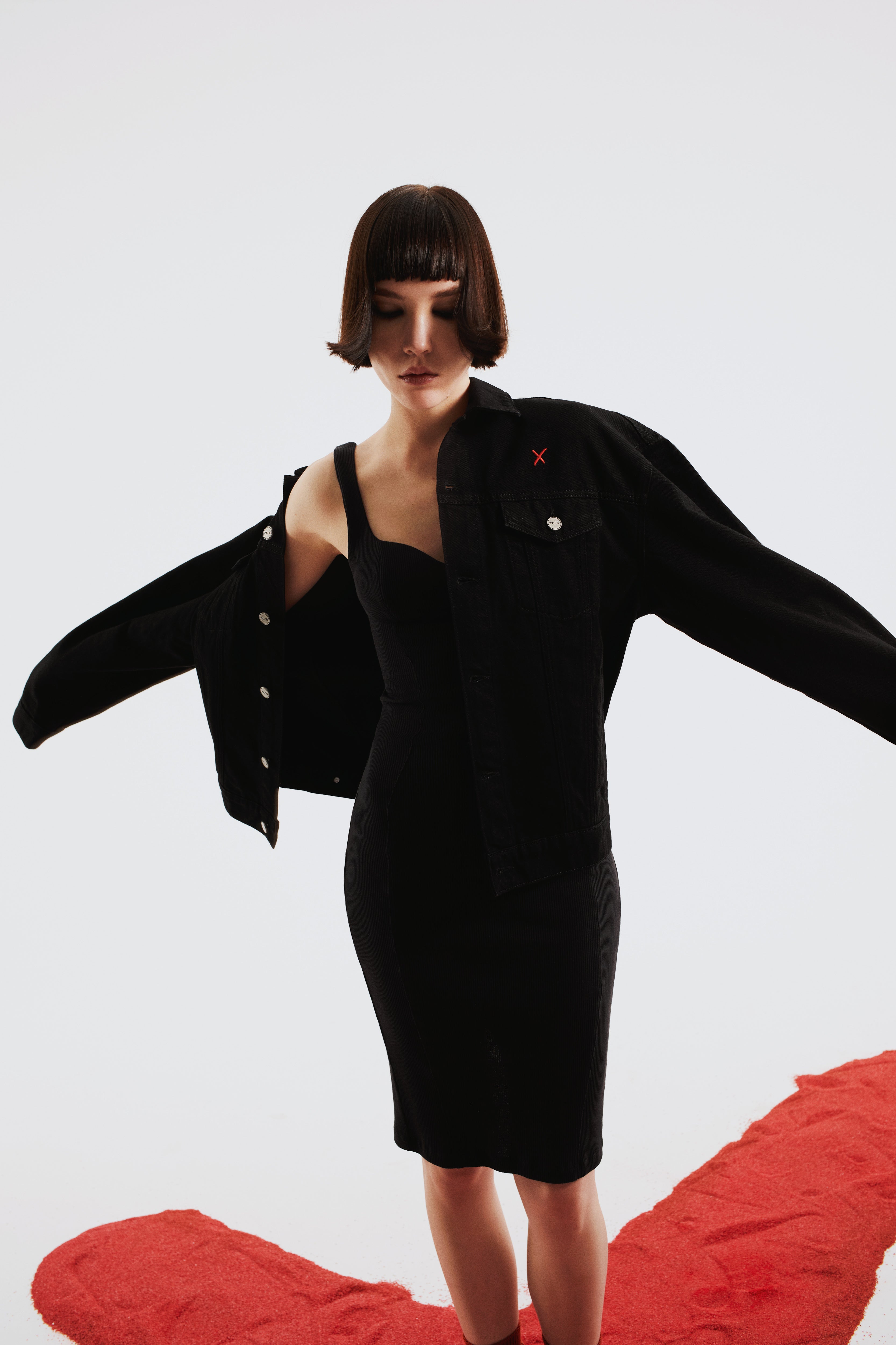 Logo Denim Jacket - Black