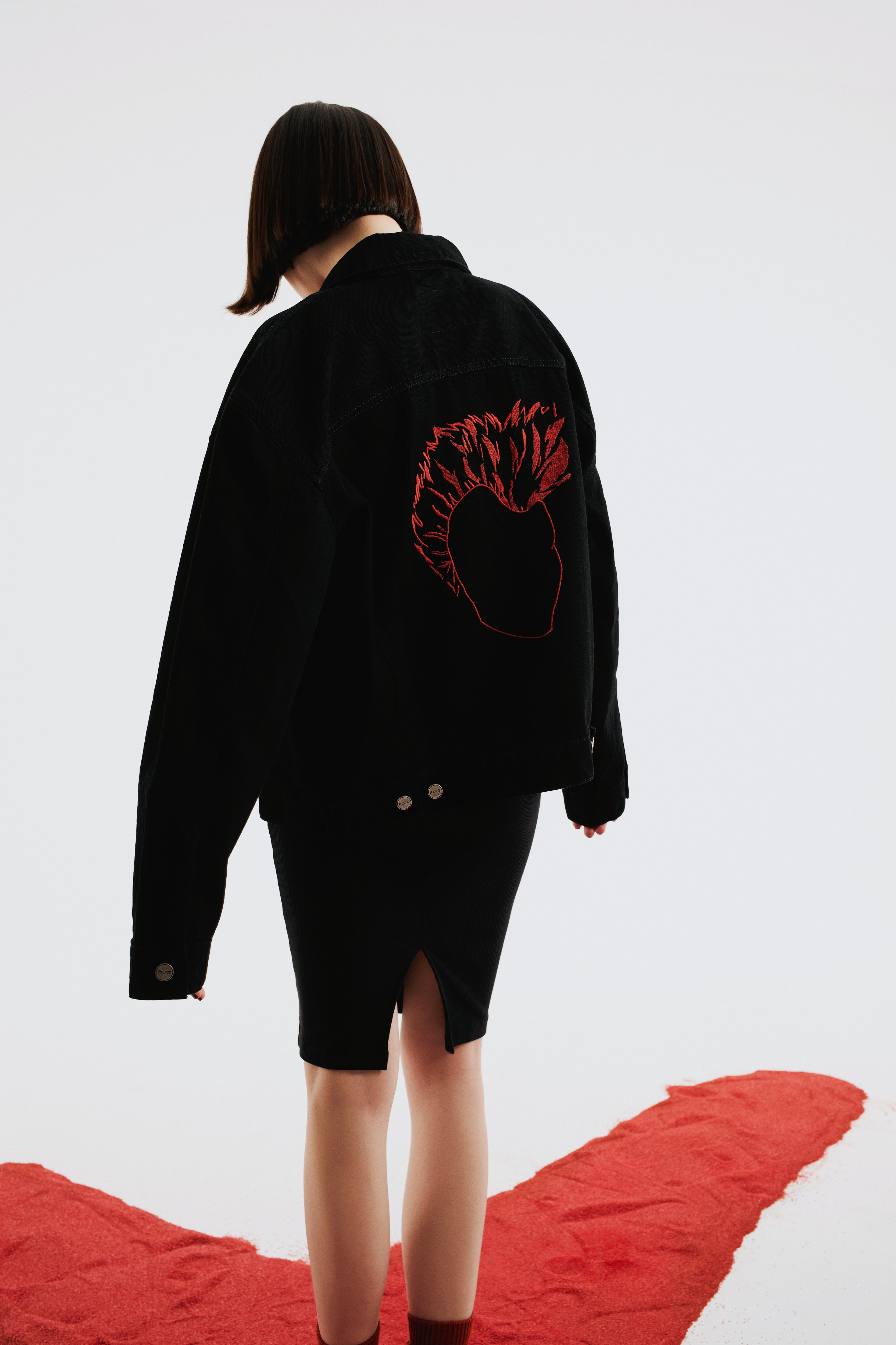 Logo Denim Jacket - Black