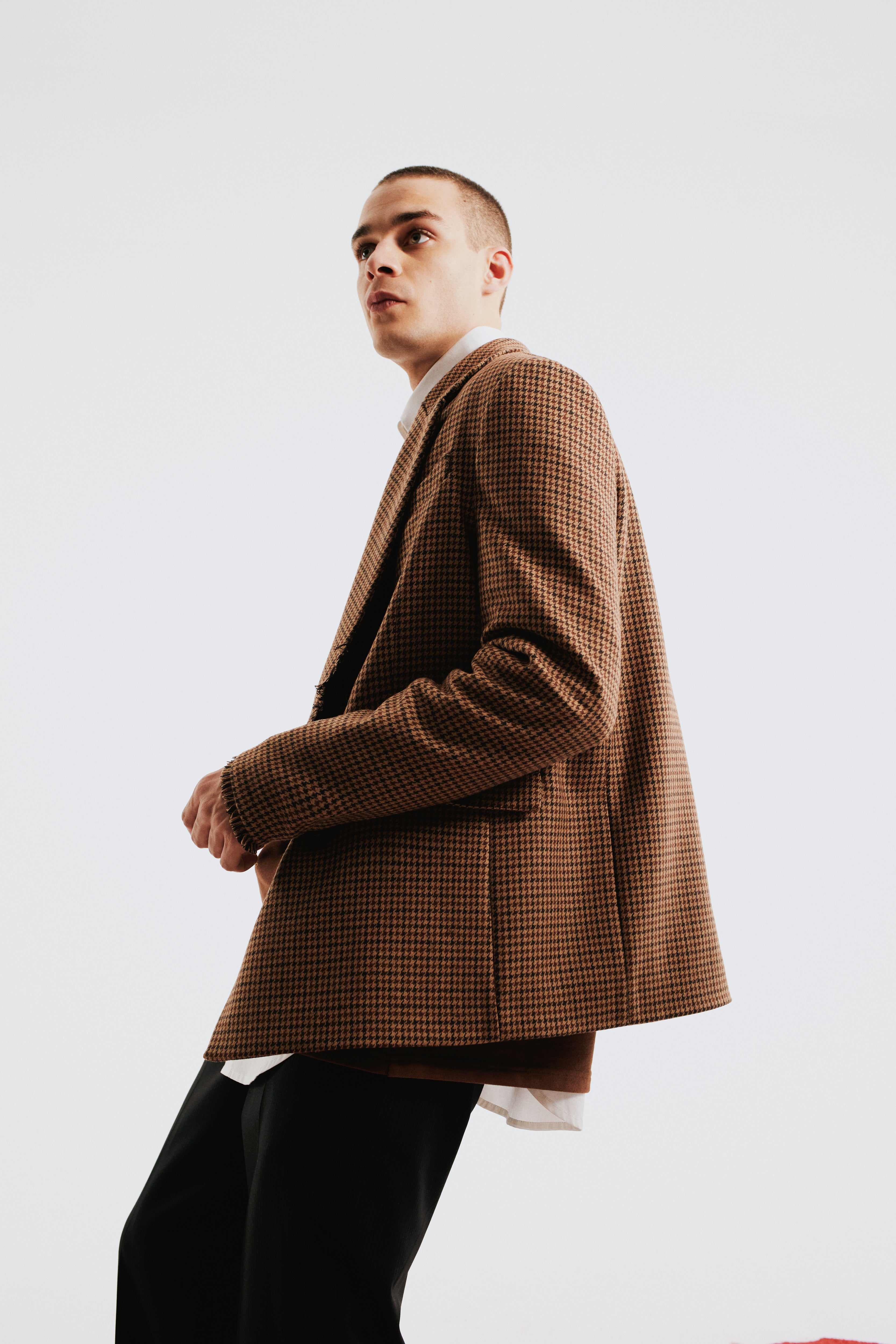 Wool & Cashmere Blend Double Breasted Men Blazer