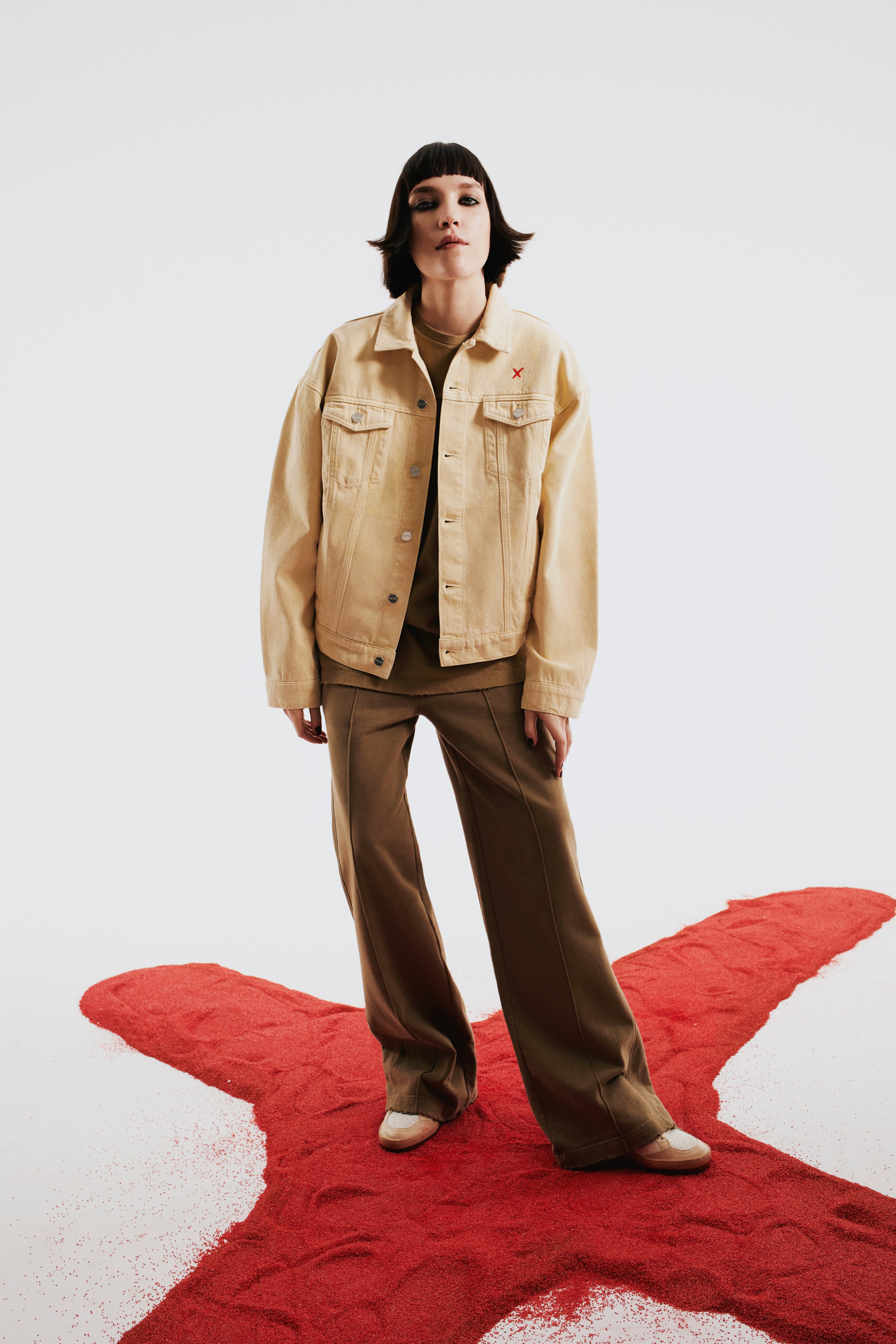 Logo Denim Jacket - Chino Green