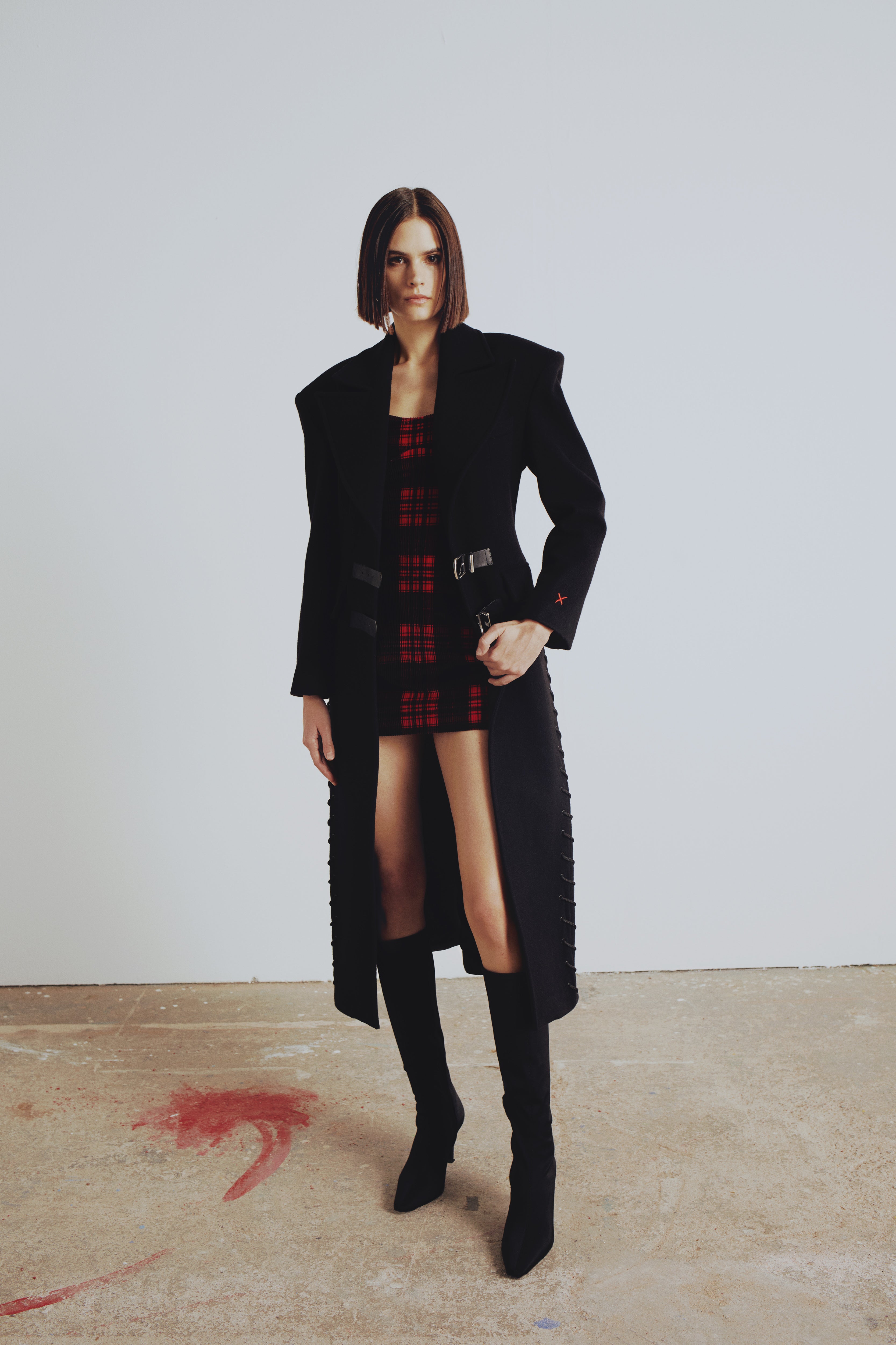 PURE COTTON YOUR *ITCH PLAID MINI DRESS