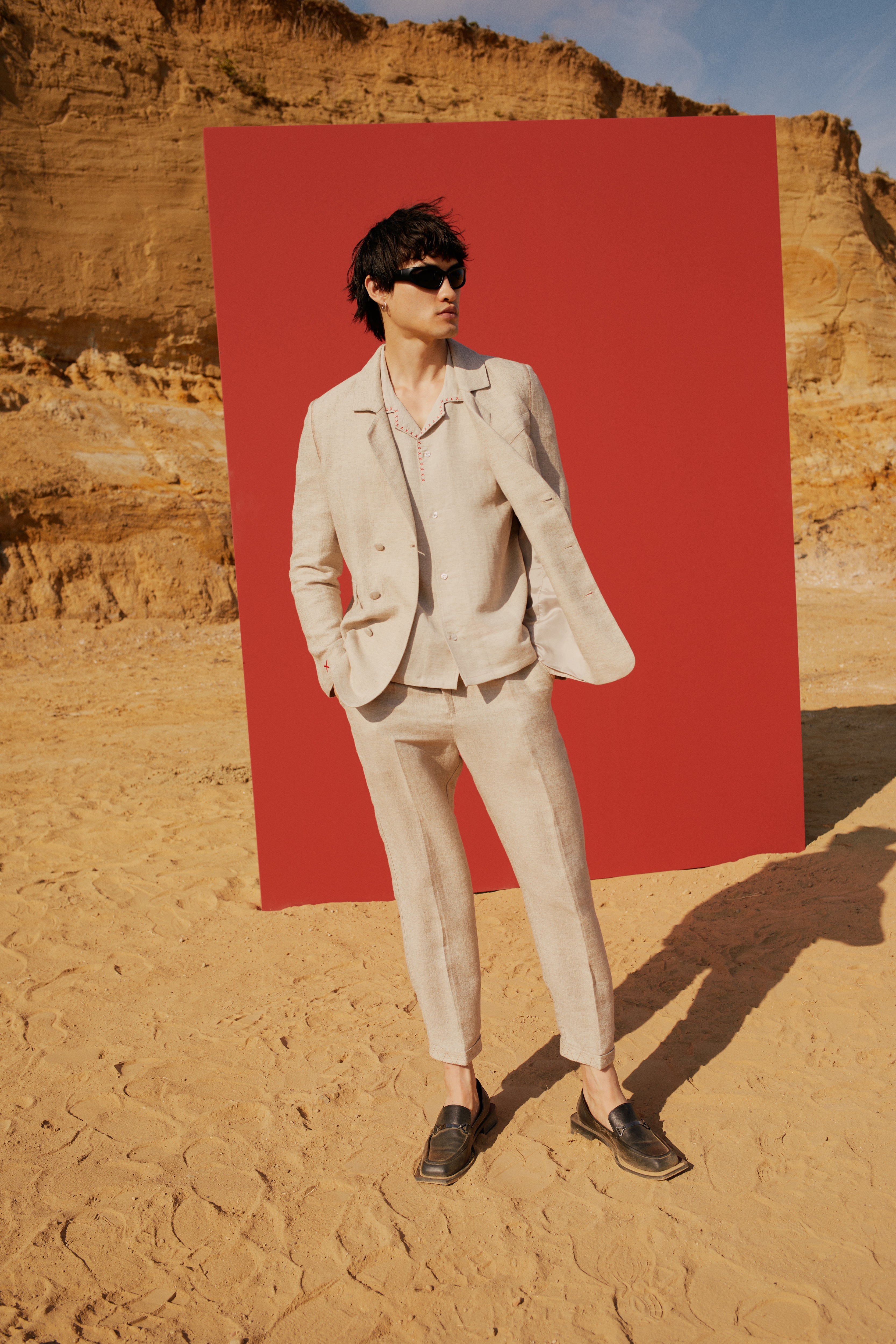 Linen Blend Free Heaven Linen Shirt - Fog