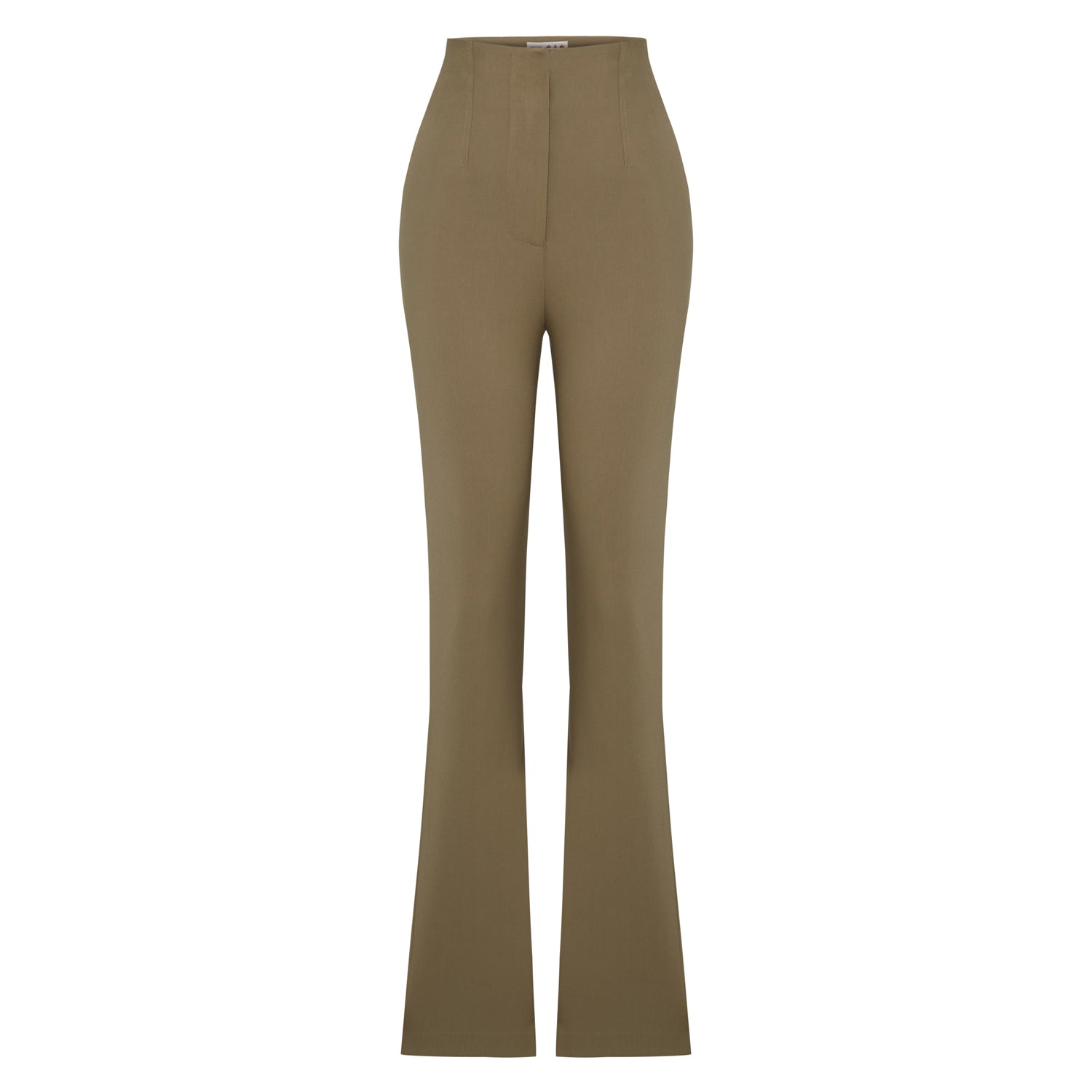 Cotton Flared Skinny Pant - Covert Green
