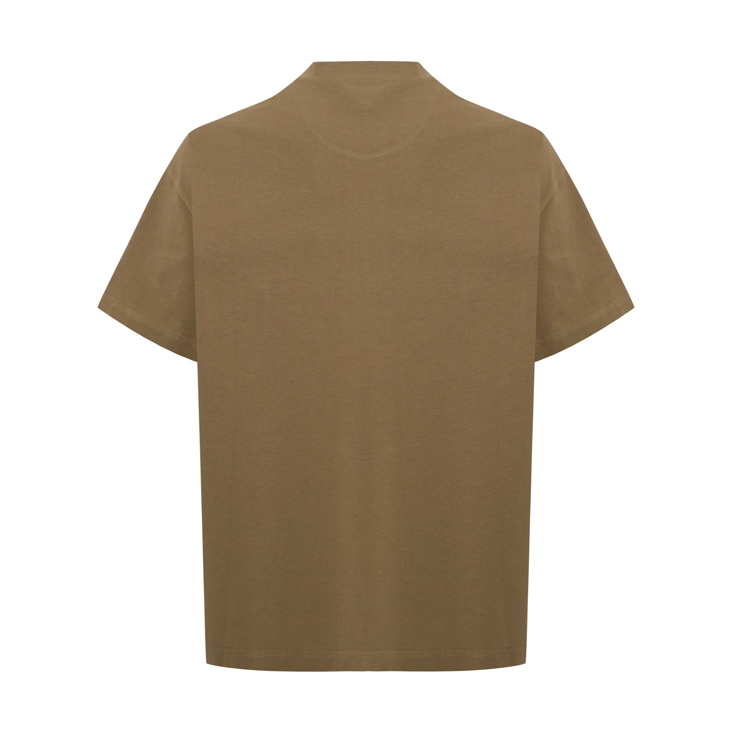Cotton Oversized Tee With Emboss Detail - Covert Green