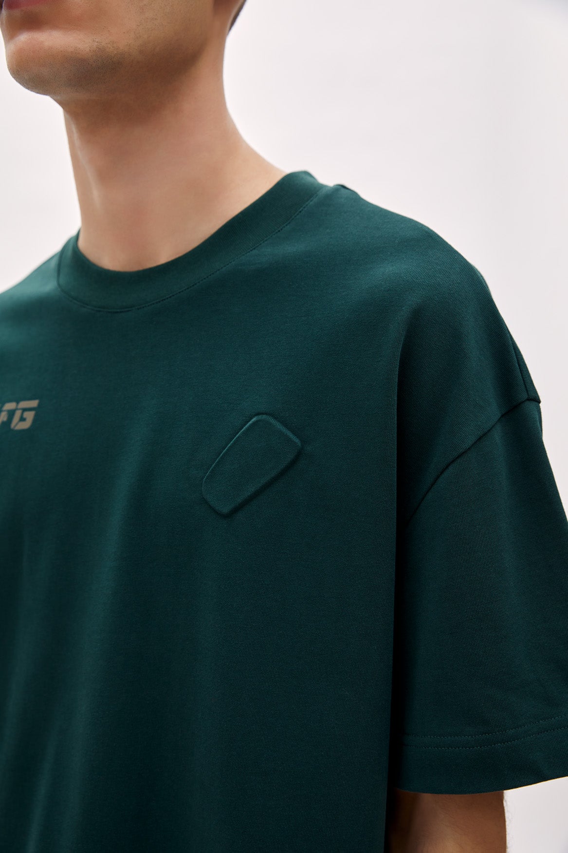 Oversized Tee With Emboss Detail - Pine Groove