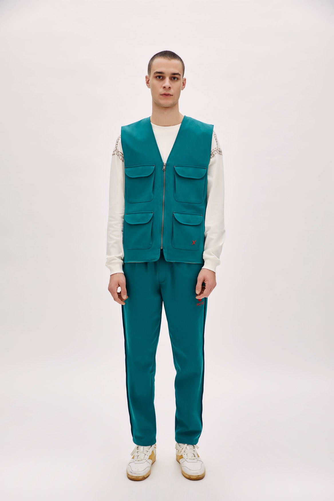 Cotton Woven Track Vest Men