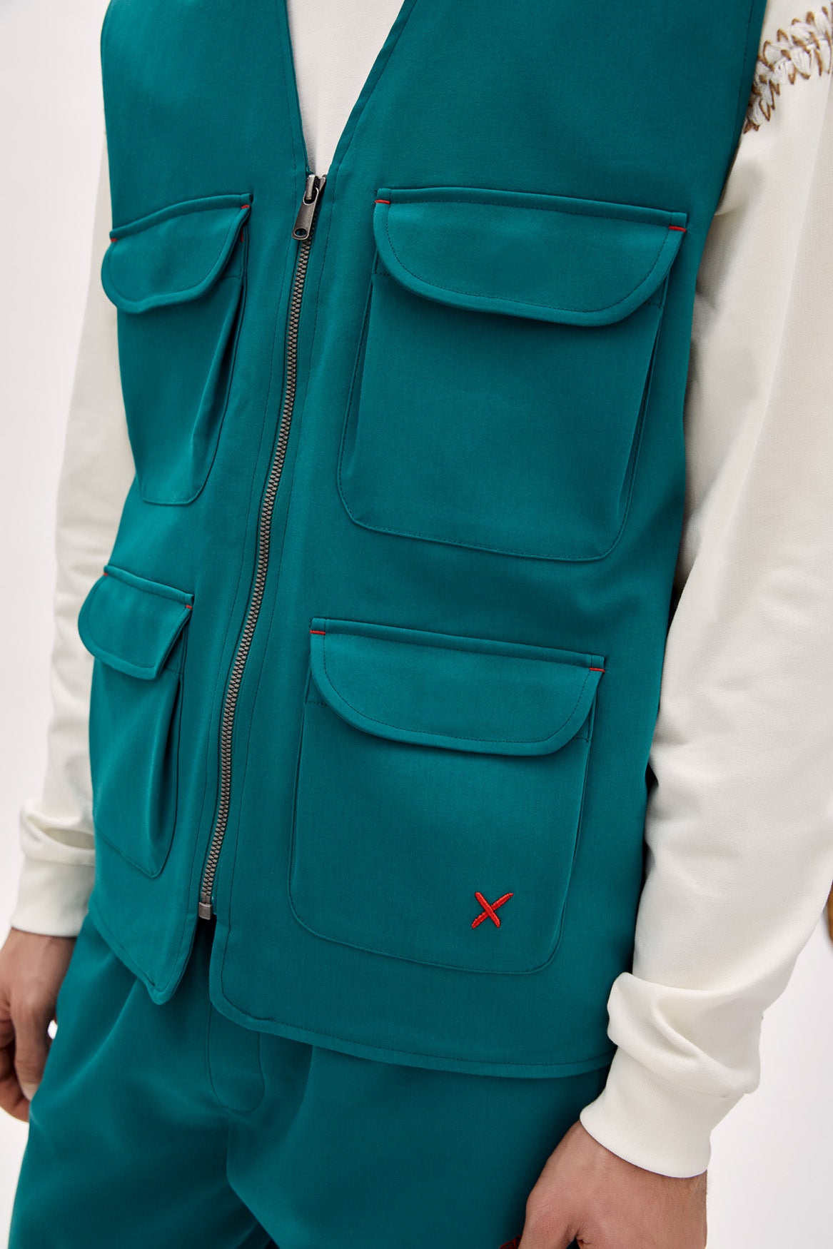 Cotton Woven Track Vest Men