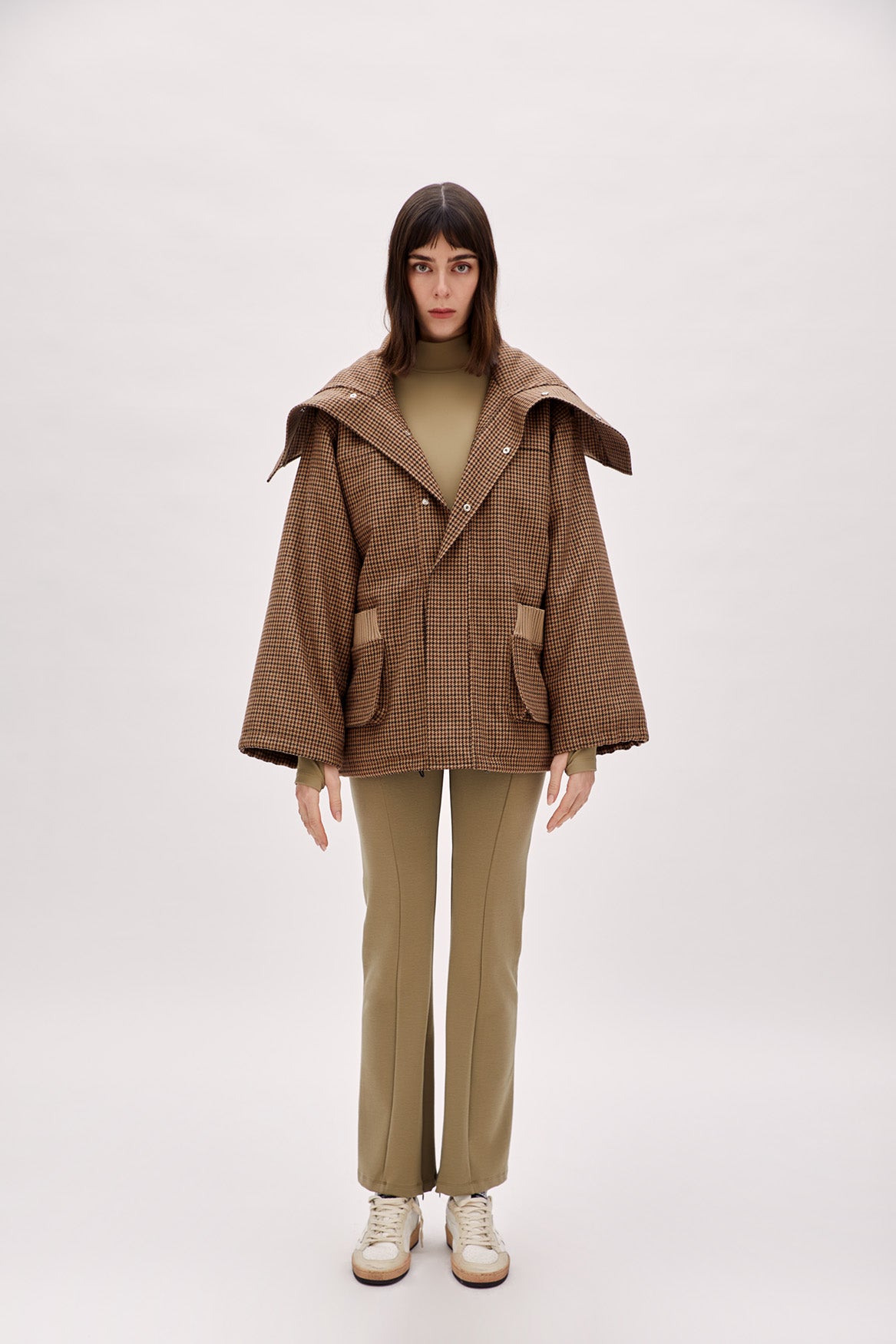 Wool & Cashmere Blend Oversized Puffer Women Coat