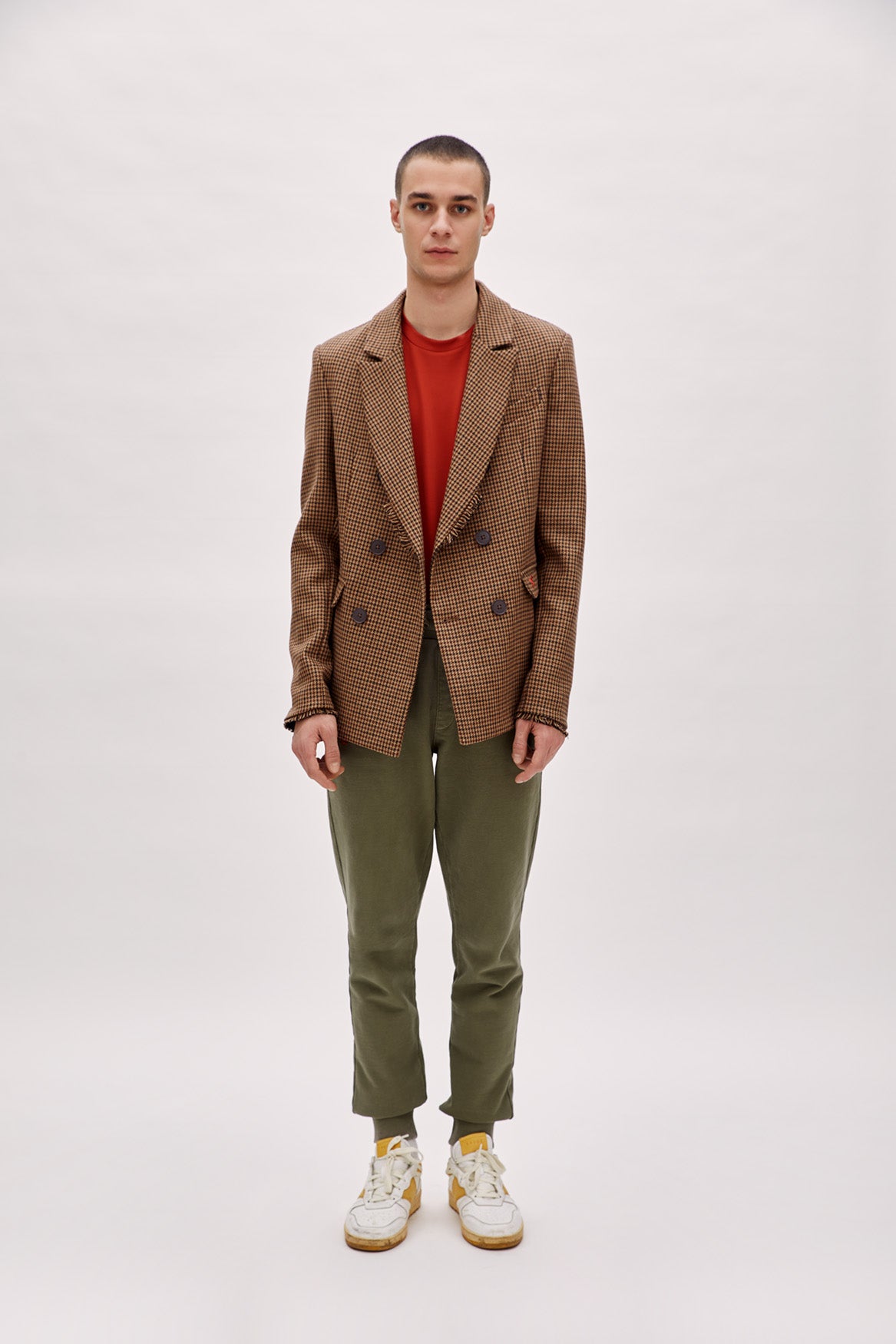 Wool & Cashmere Blend Double Breasted Men Blazer