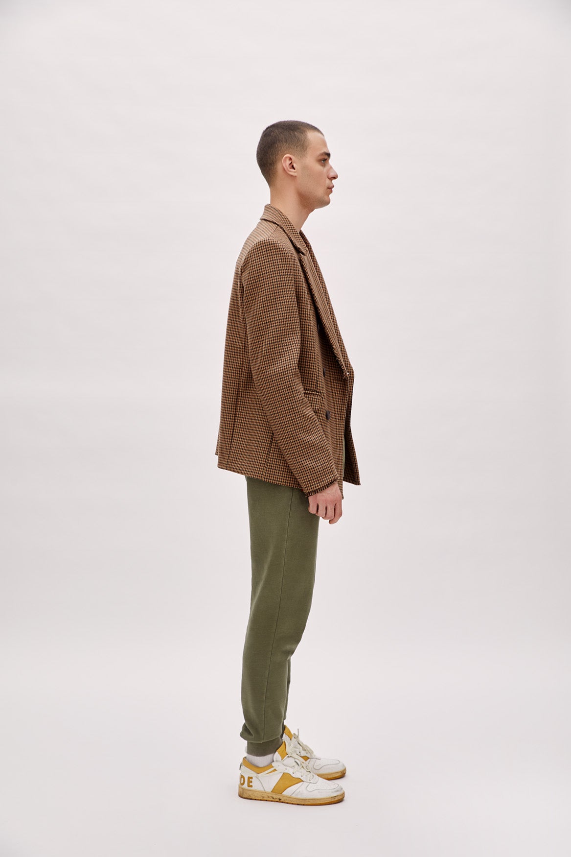 Wool & Cashmere Blend Double Breasted Men Blazer