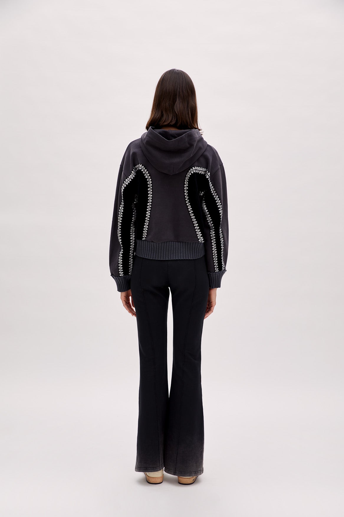 Cotton Panelled Hoodie - Women