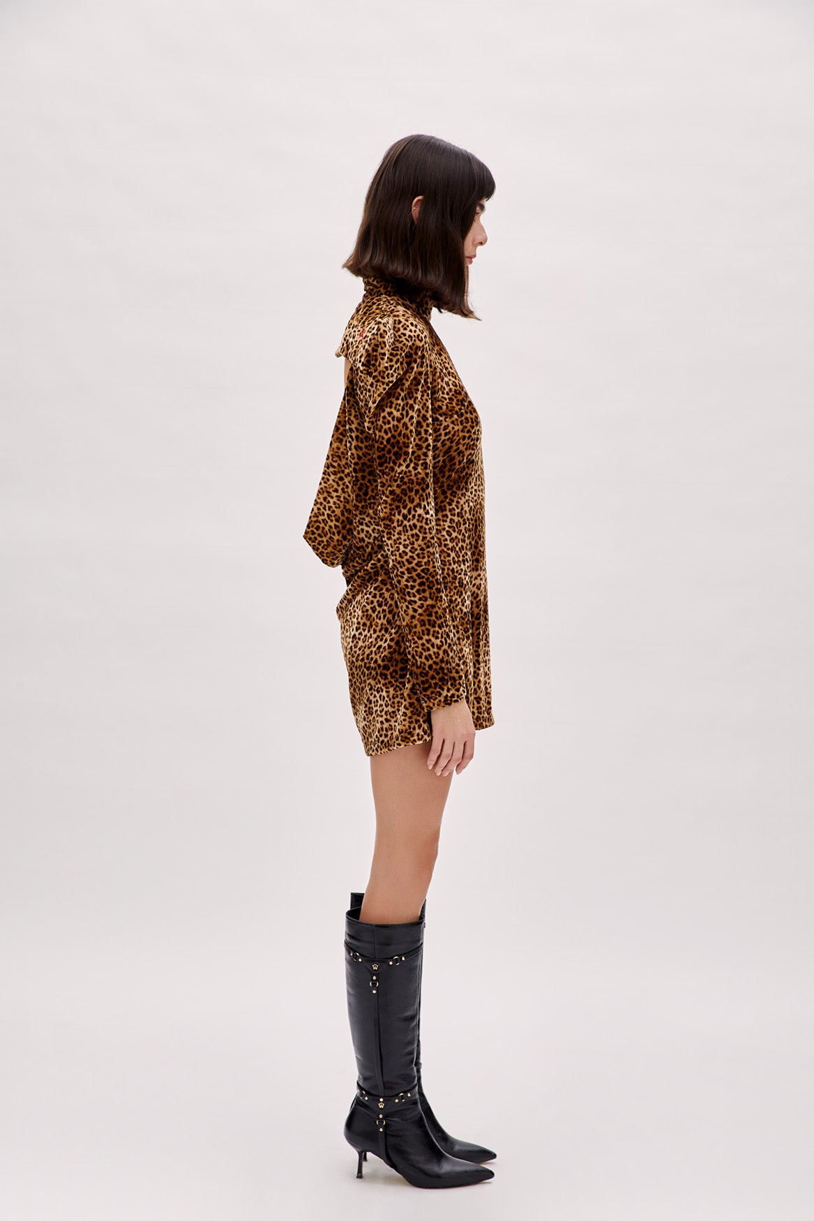 Cotton Sin Dress - Leopard