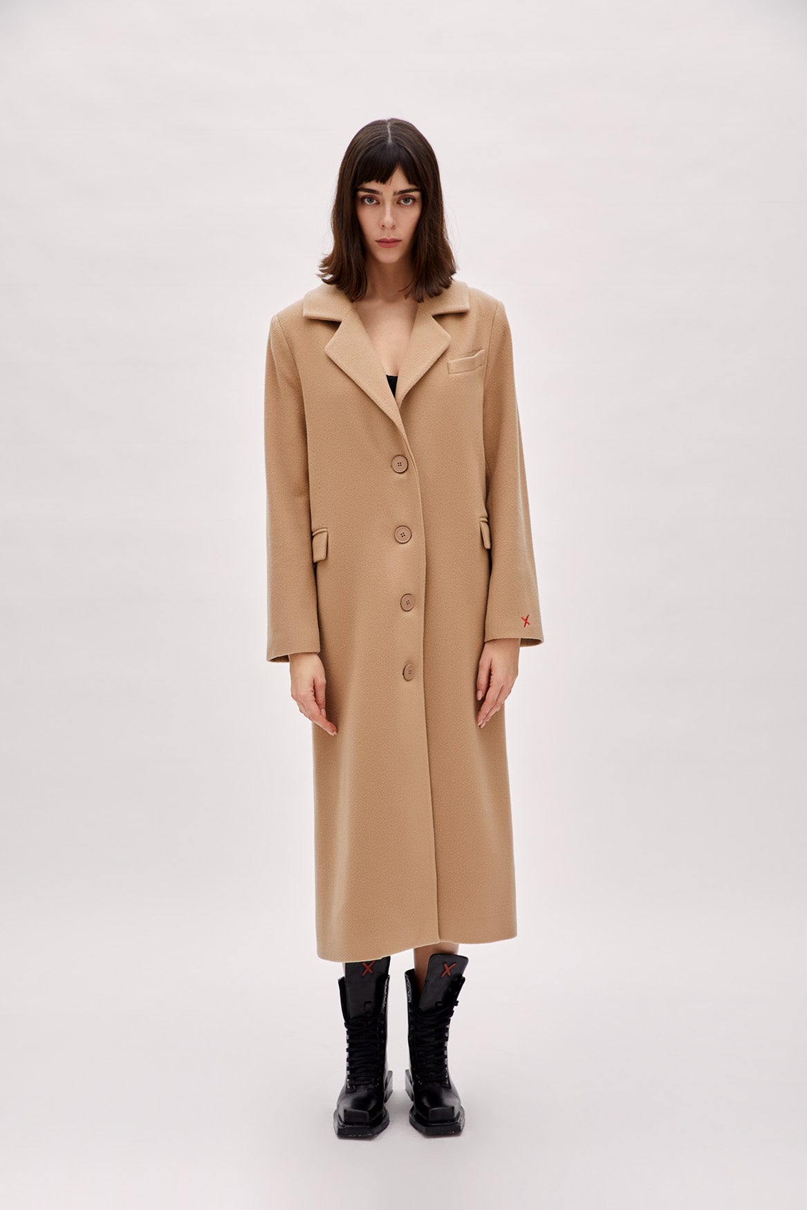 Wool Women Coat - Beige
