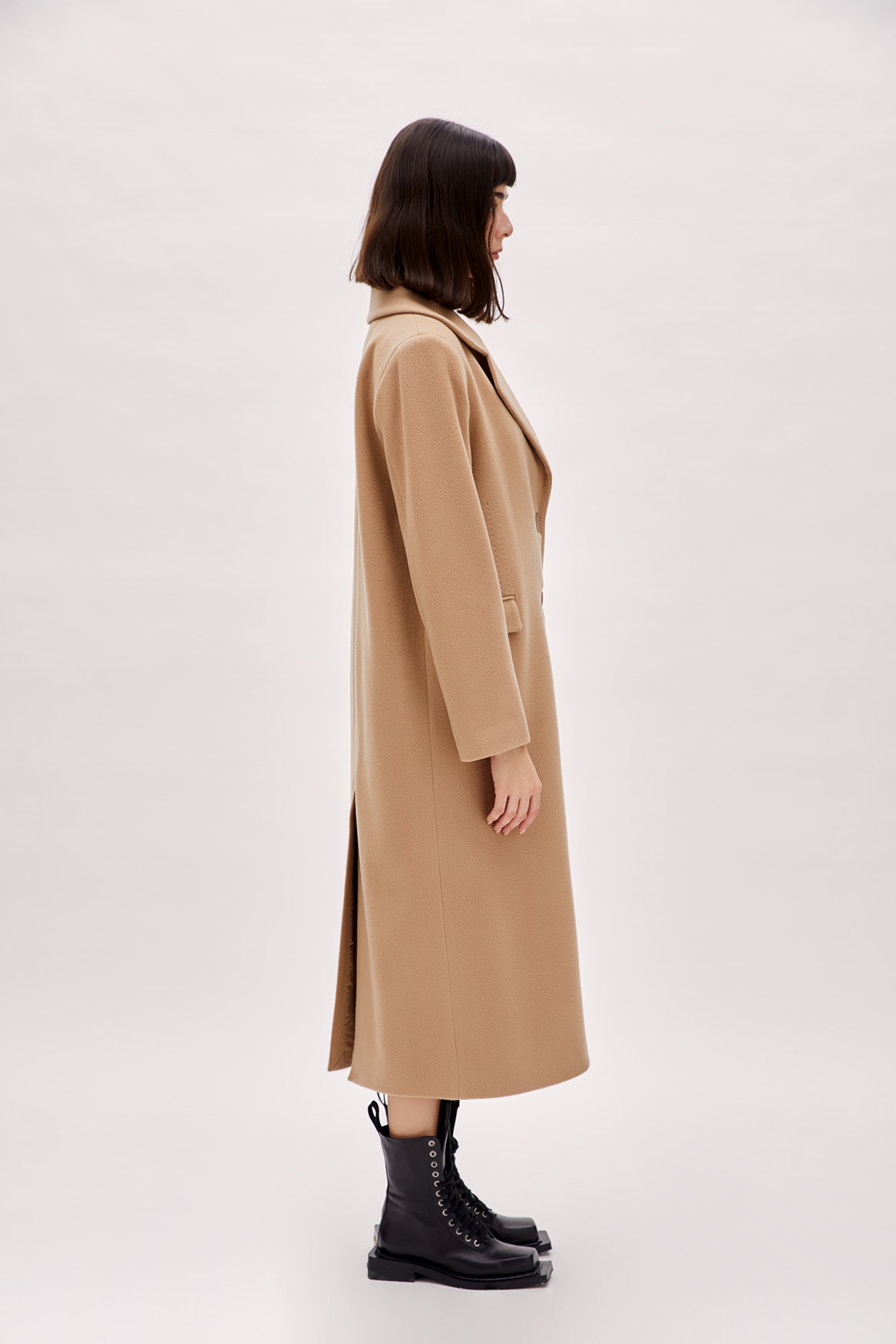 Wool Women Coat - Beige
