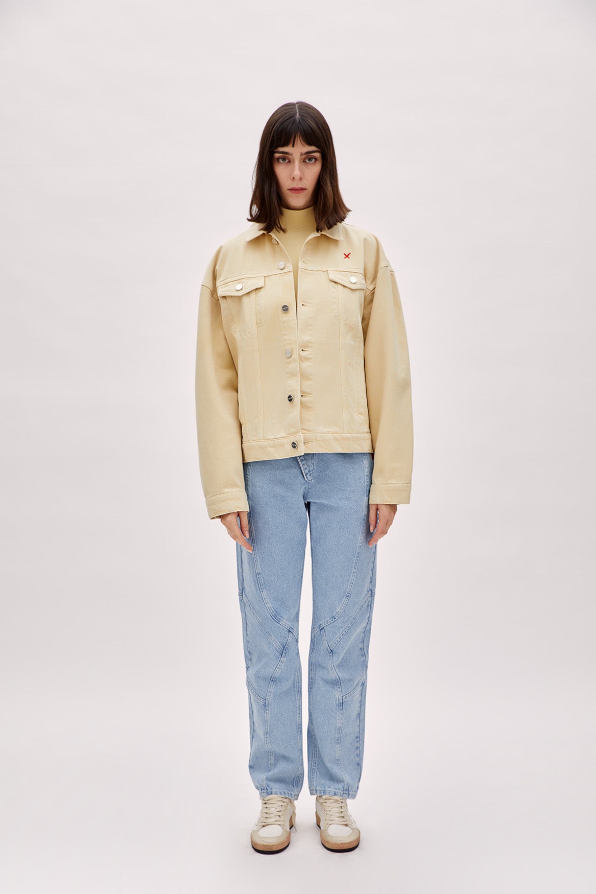 Logo Denim Jacket - Chino Green