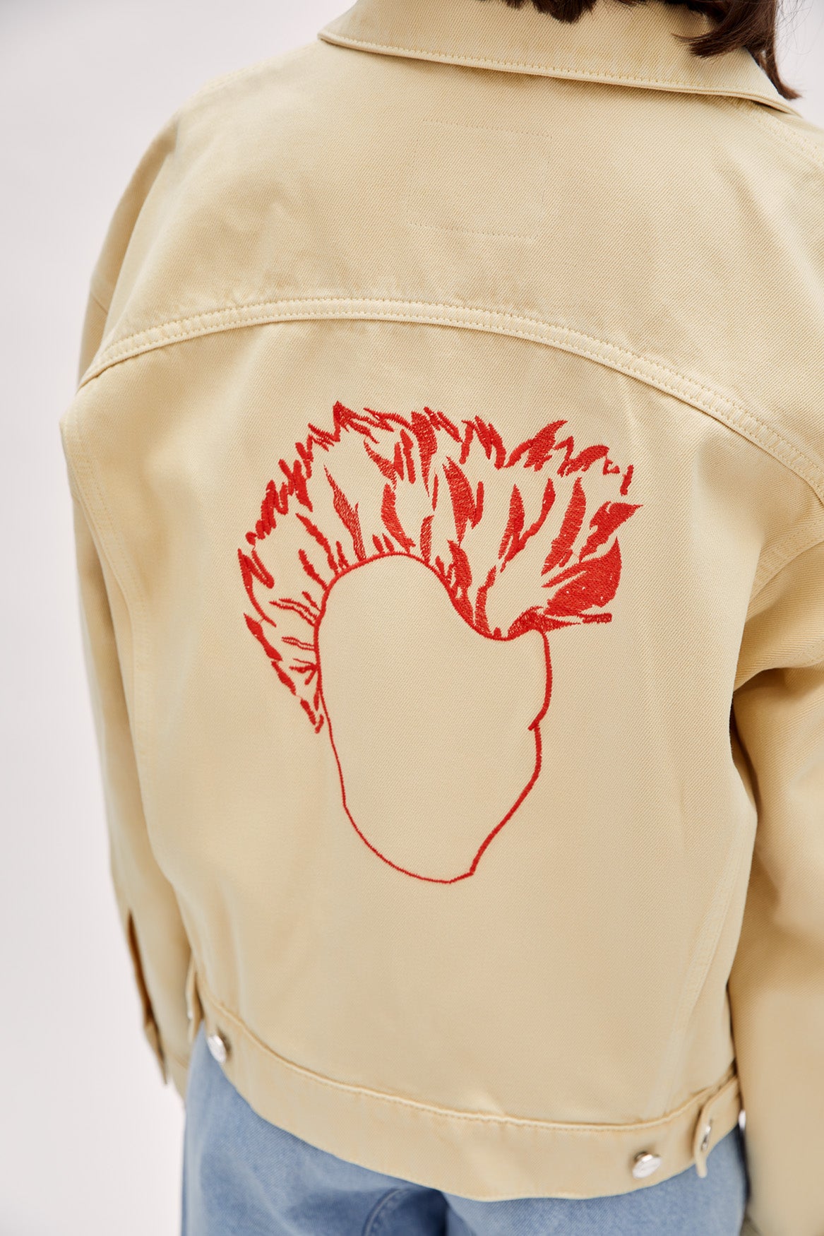 Logo Denim Jacket - Chino Green