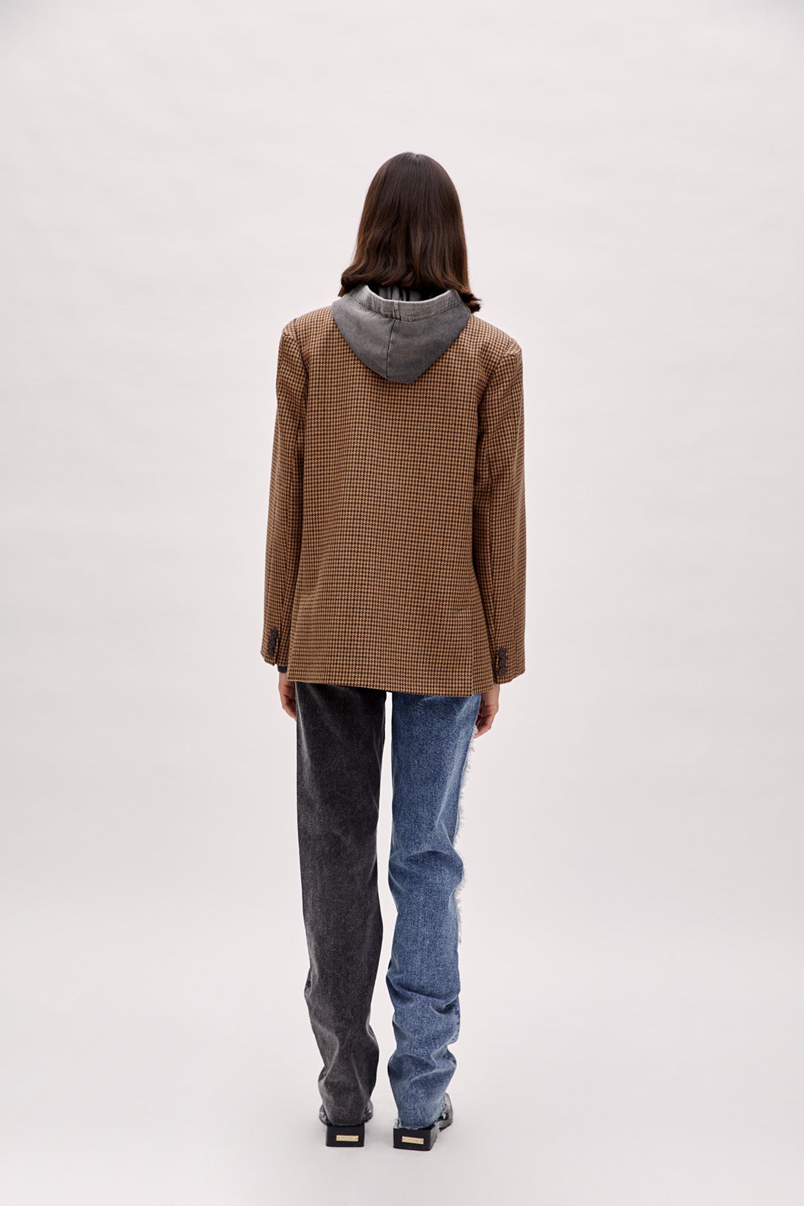 Cotton Big Shoulder Women Blazer Jacket