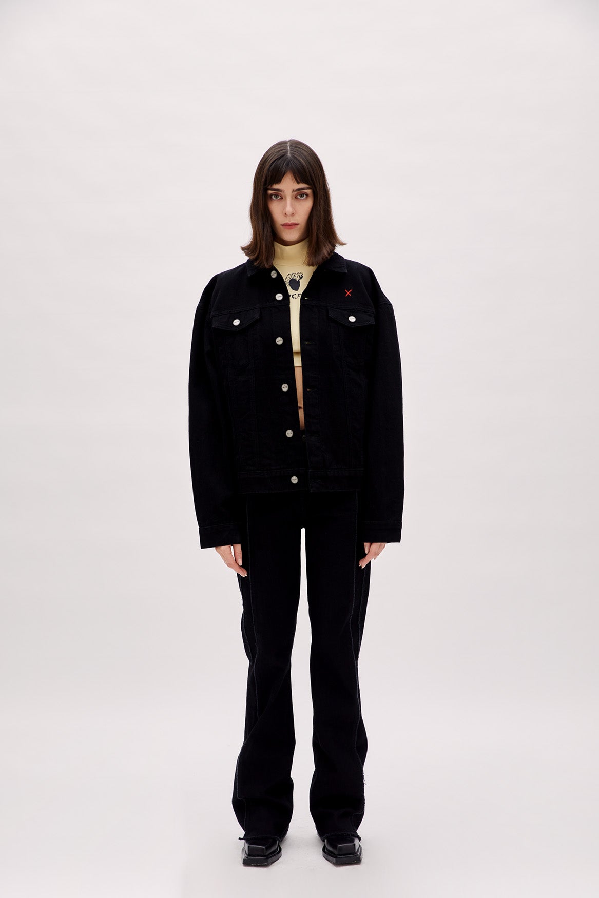 Logo Denim Jacket - Black