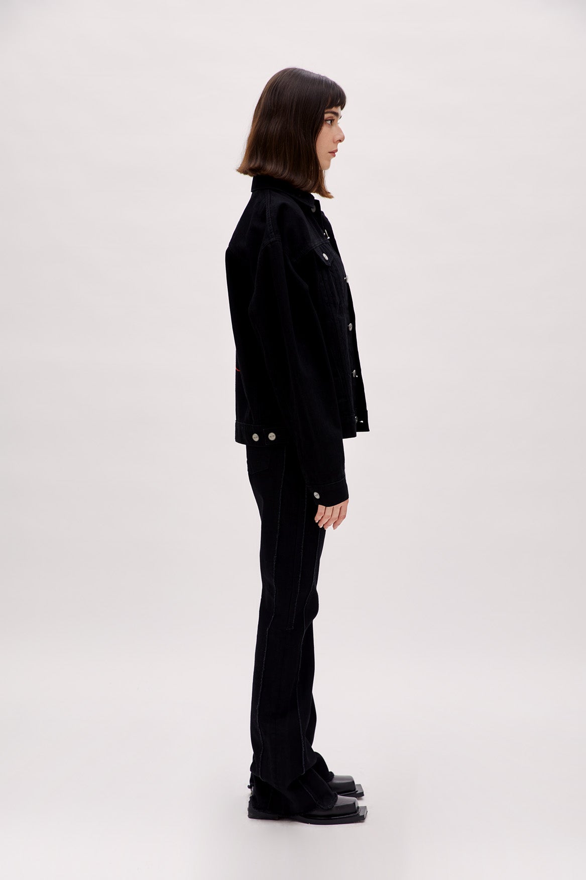 Logo Denim Jacket - Black