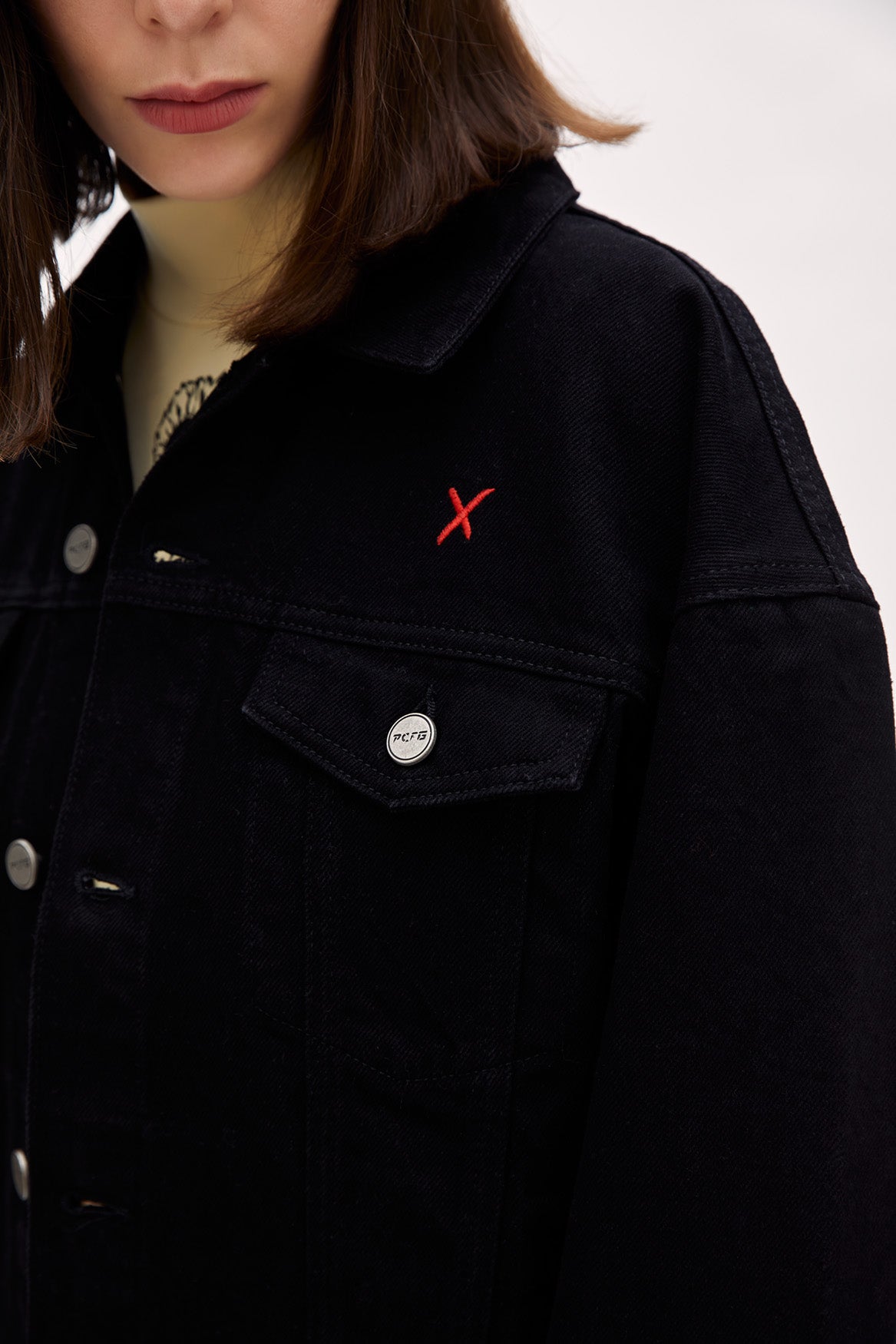 Logo Denim Jacket - Black