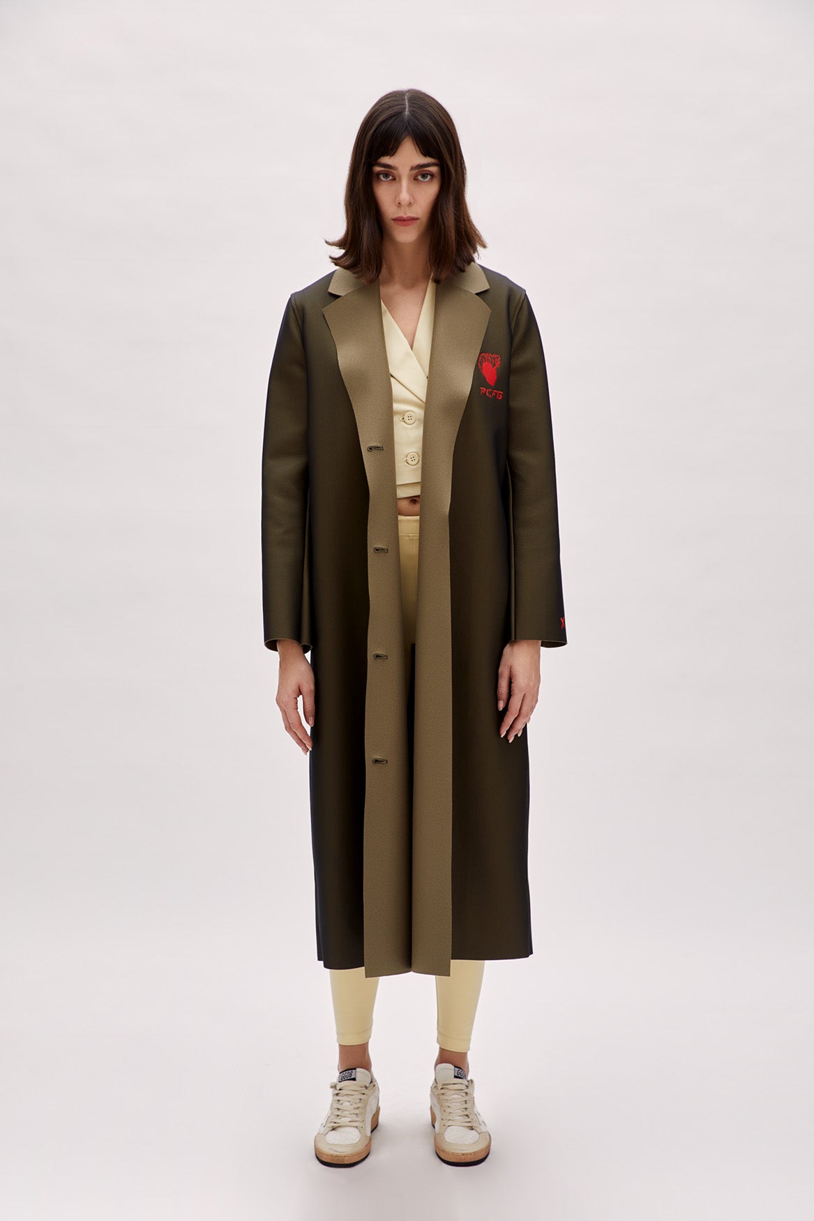 Wool Blend Paper Women Coat