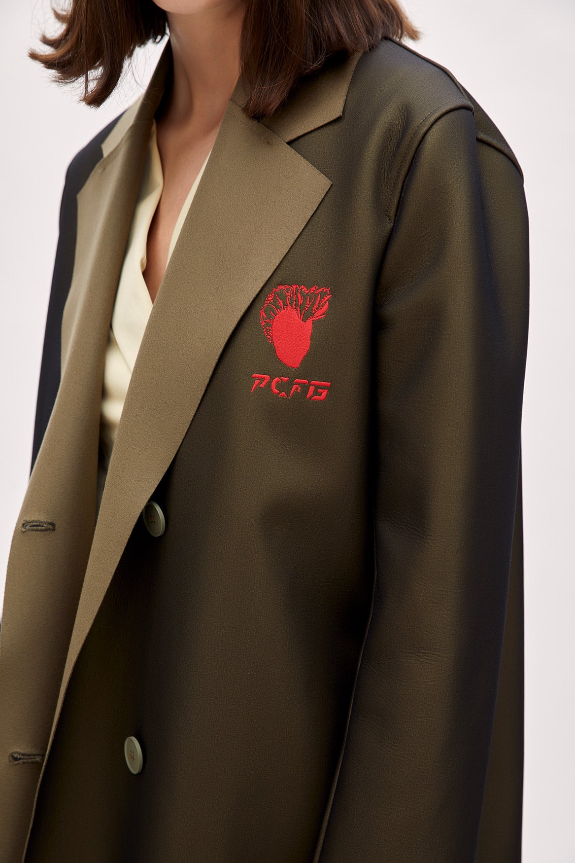 Wool Blend Paper Women Coat