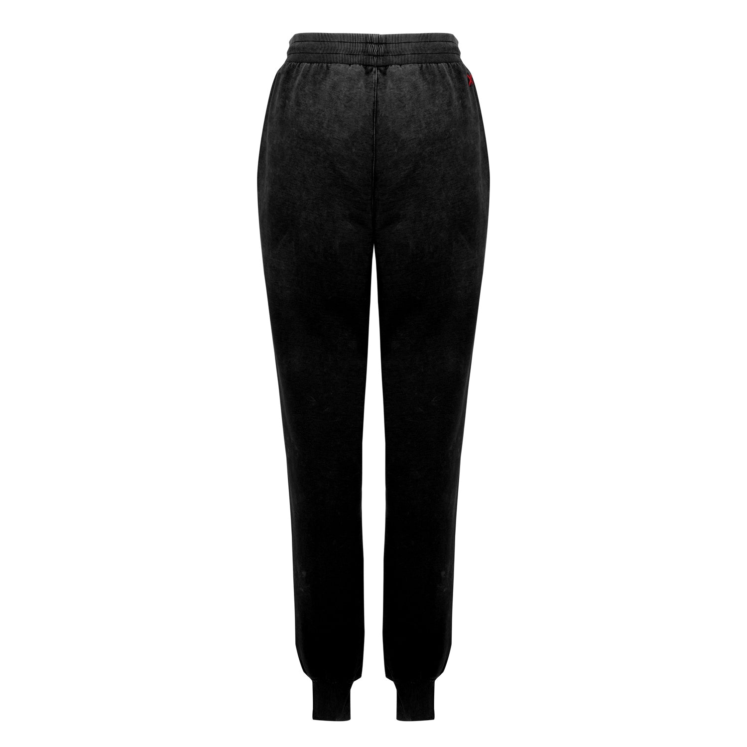 Organic Cotton Acid Washed Track Sweatpant - Black