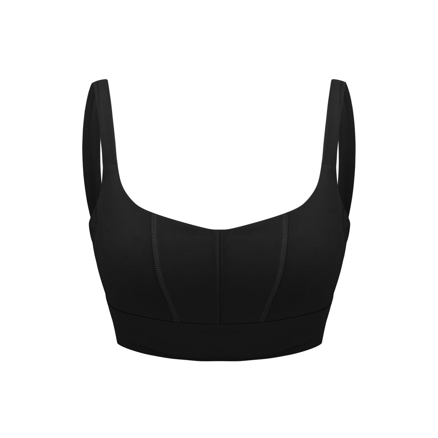 Bra With Stitch Detail - Black