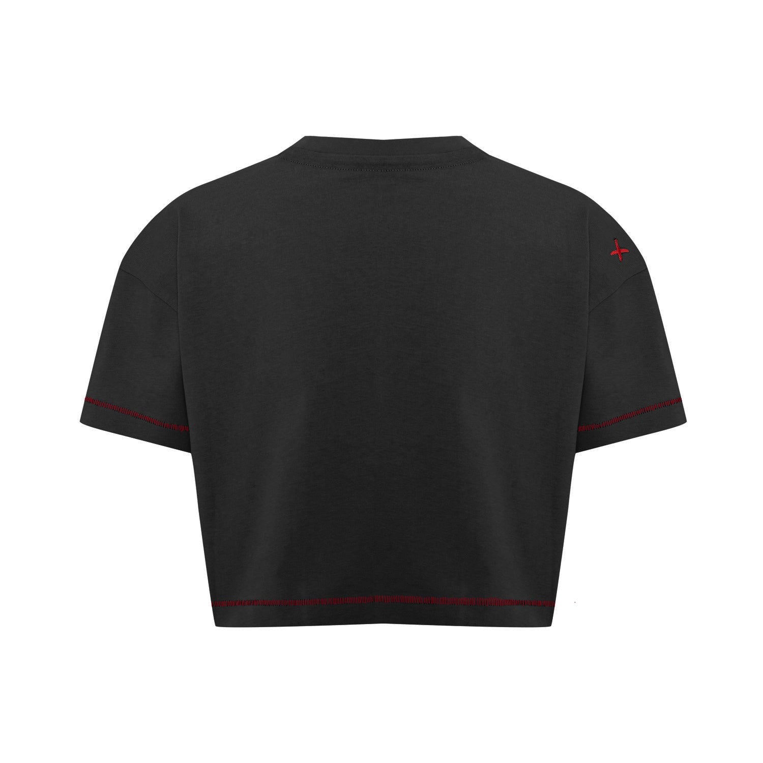 Cotton Women Crop Tee - Black