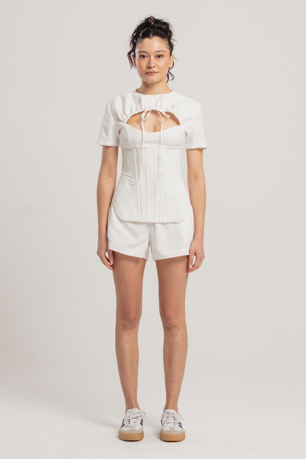 TAILORED CORSET TEE TOP