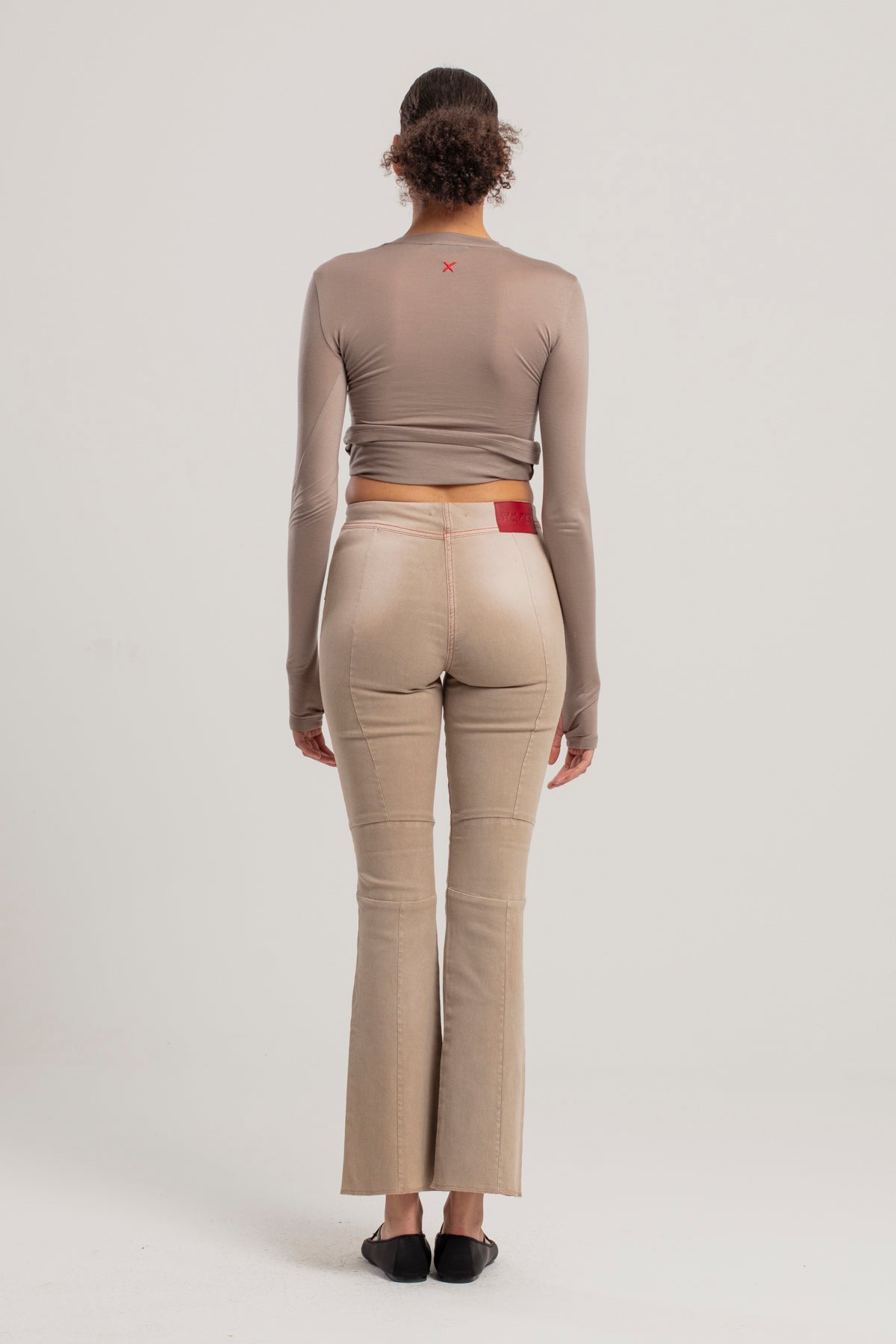 Silken Touch Sheer Long-Sleeve Top