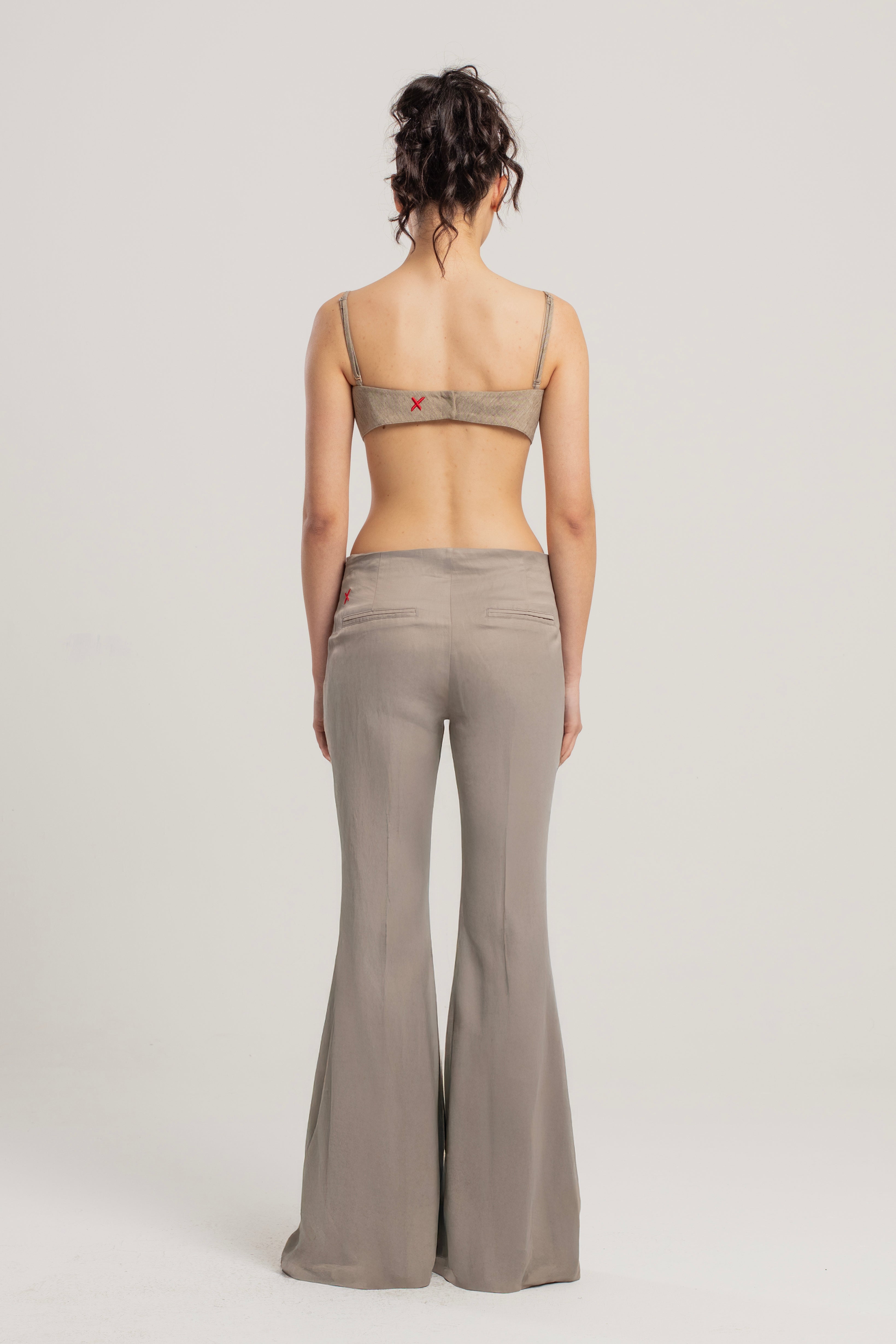 LINEN BRA - MOON ROCK